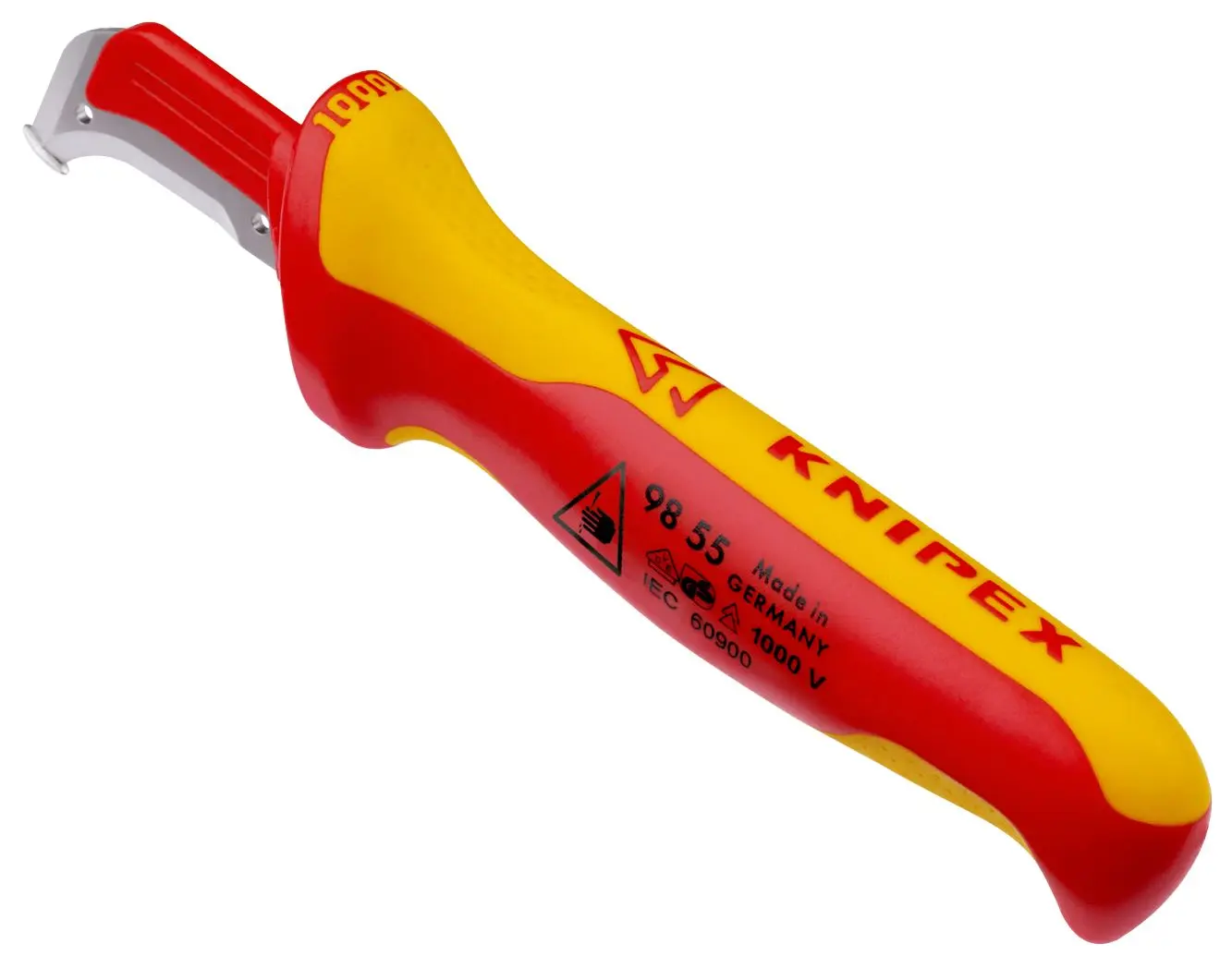 KNIPEX Stripping Knife with Guide Shoe 180mm VDE Insulated Multi Component Handle 38mm Blade Length 98 55 - Image 2
