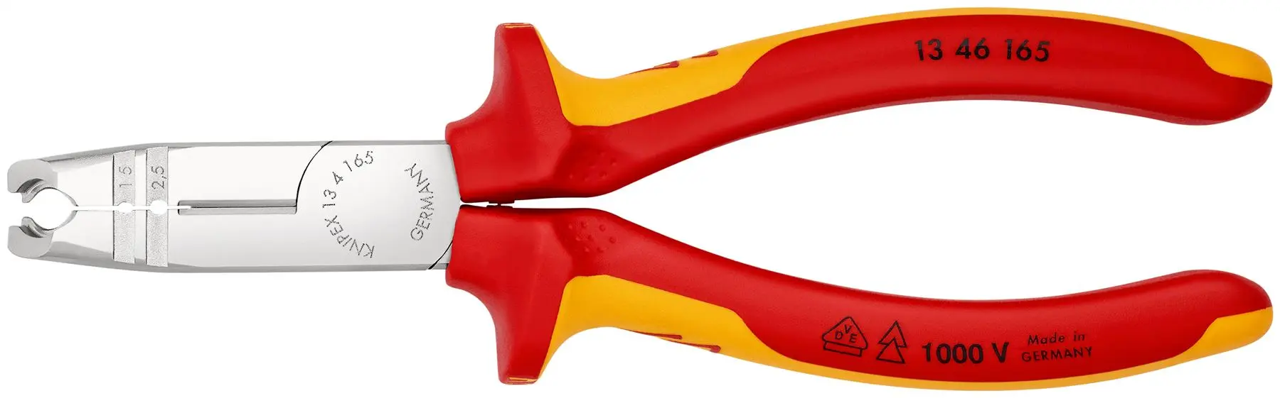 KNIPEX Stripping Pliers 165mm VDE Chrome Multi Component Grips 13 46 165 SB