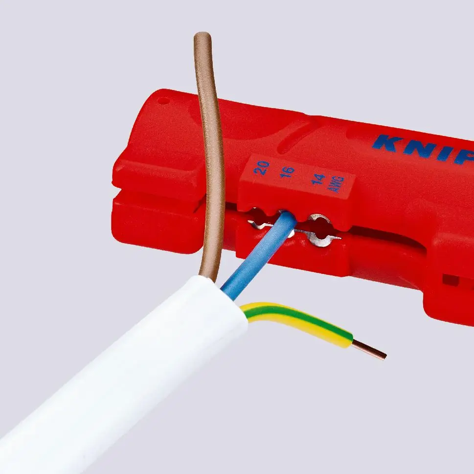 Knipex Stripping Tool for Flat and Round Cable 125mm Dismantling Tool for Data Cable 16 64 125 SB - Image 4