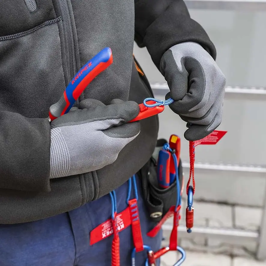 KNIPEX Tethered Tool Clips (3x) ColorCode Clips Red Colour (x3) KNIPEXtend for KNIPEX Comfort Handles 00 62 06 TCR - Image 2
