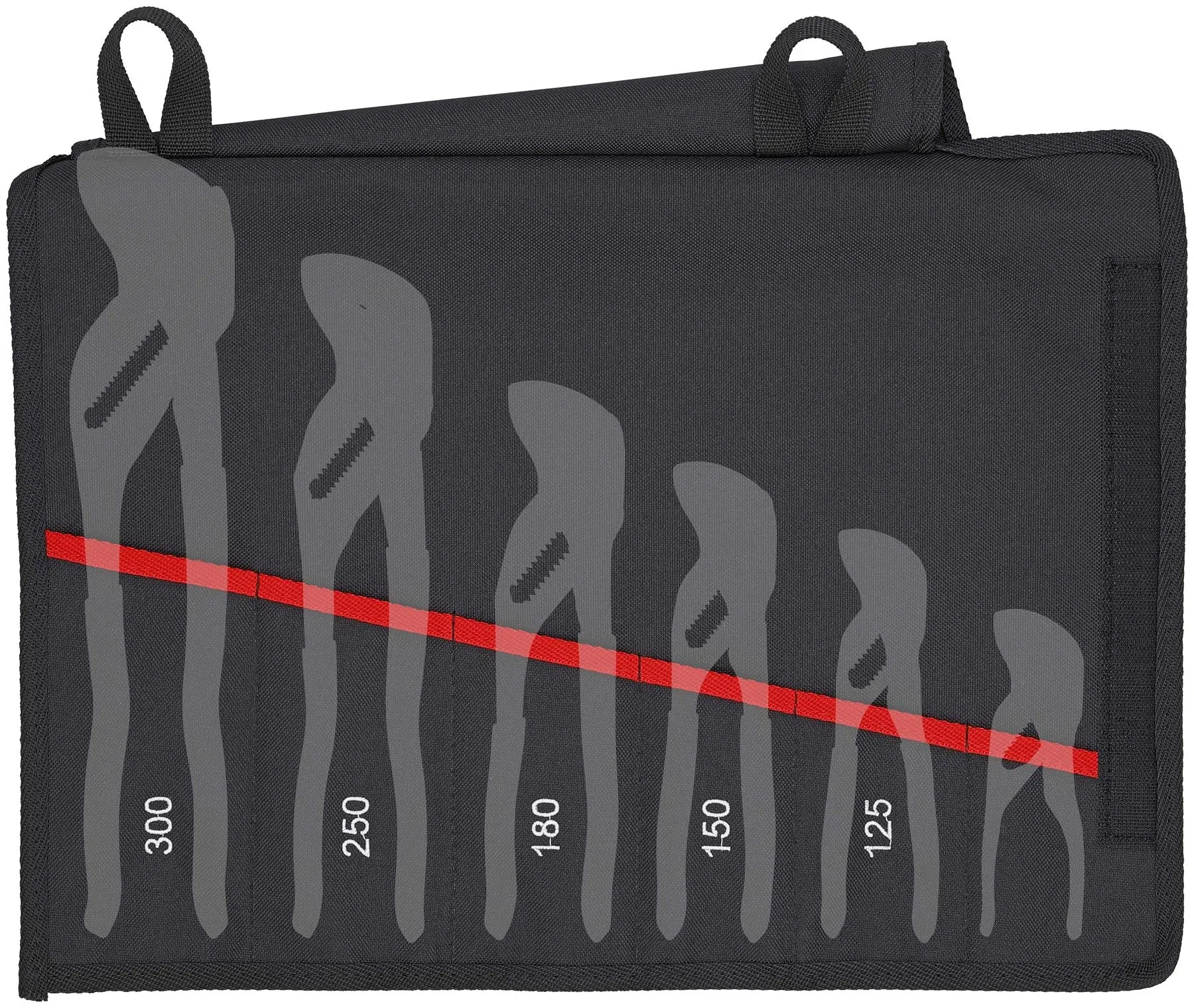 KNIPEX Tool Roll for Pliers Wrenches Empty 6 Compartments 440mm 00 19 55 S4 LE - Image 2