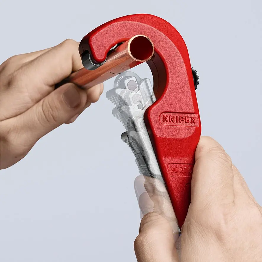 KNIPEX Tubix Pipe Cutter 6-35mm Capacity 180mm QuickLock Mechanism 90 31 02 SB - Image 12