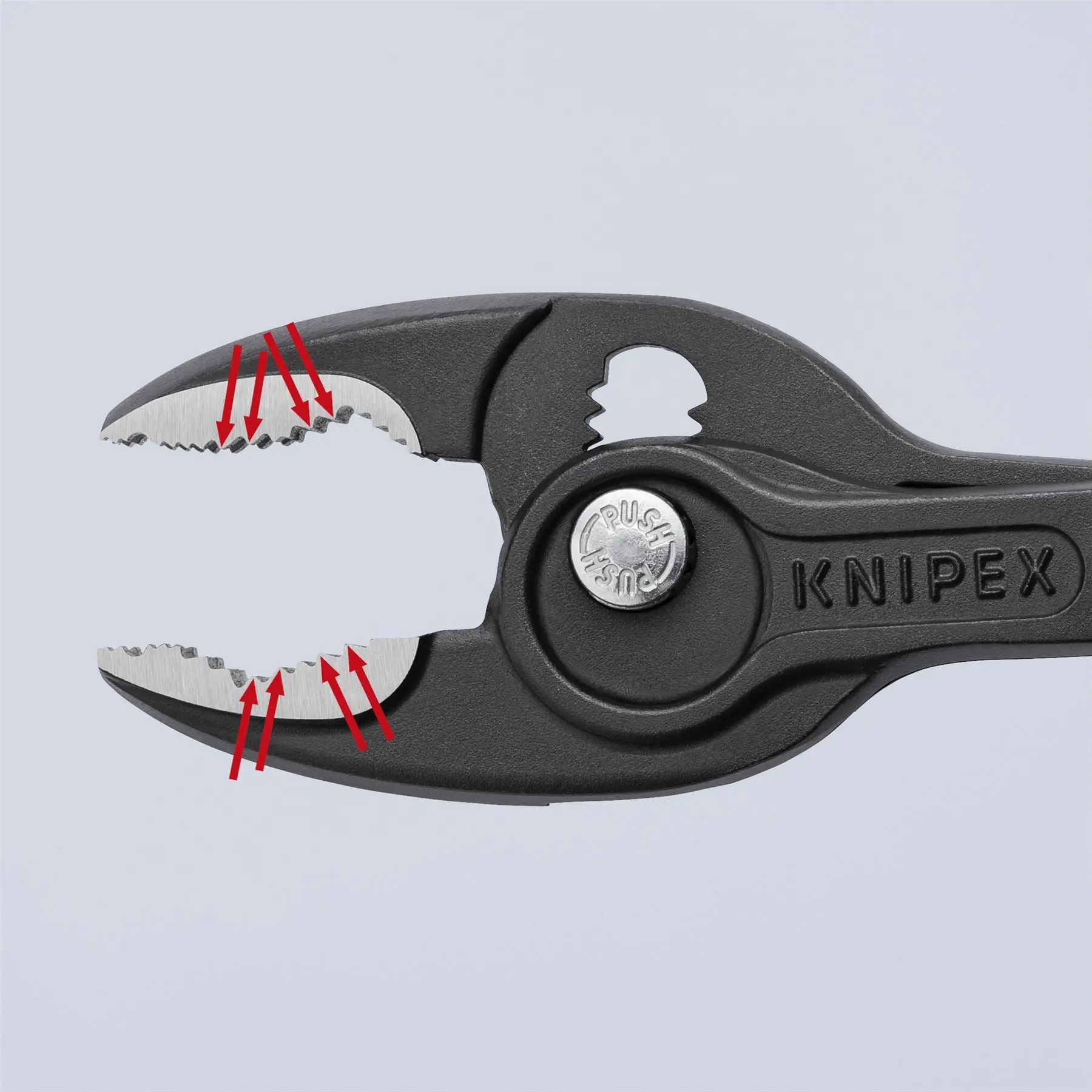 KNIPEX TwinGrip Slip Joint Pliers Front and Side Grip 200mm Multi Component Grips 82 02 200 SB - Image 6