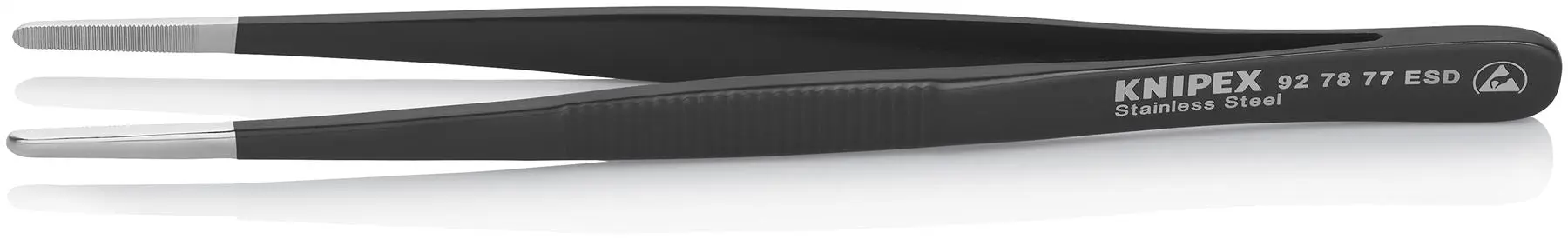 KNIPEX Universal Tweezers 145mm Blunt Tip Stainless Steel 92 78 77 ESD