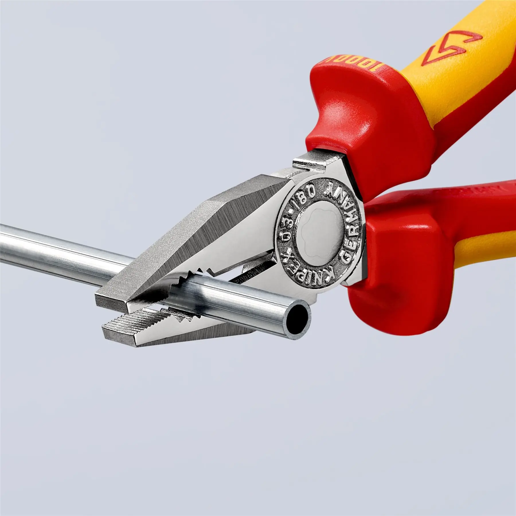 KNIPEX VDE Combination Pliers 160mm Chrome with Multi Component Grip 03 06 160 SB - Image 6