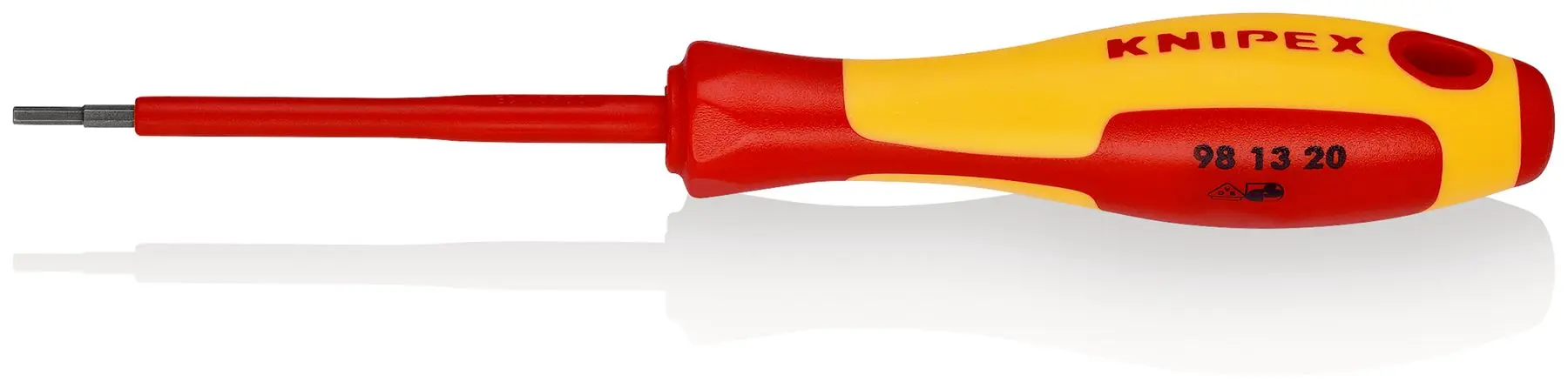 KNIPEX VDE Insulated Screwdriver for 2.0mm Hex Socket Screws 175mm 98 13 20