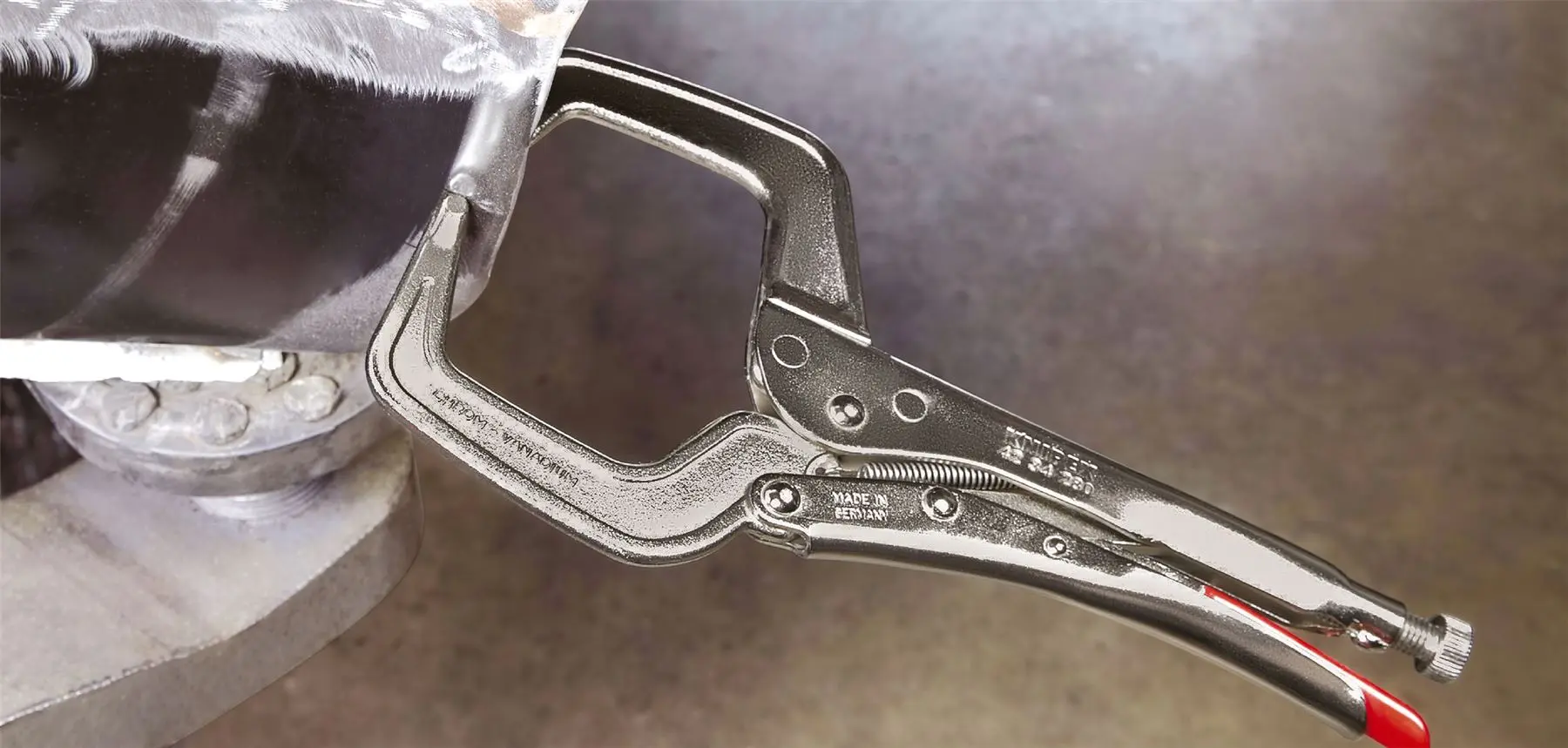Knipex Welding Grip Locking Pliers C Clamp 280mm Galvanised 42 34 280 - Image 3