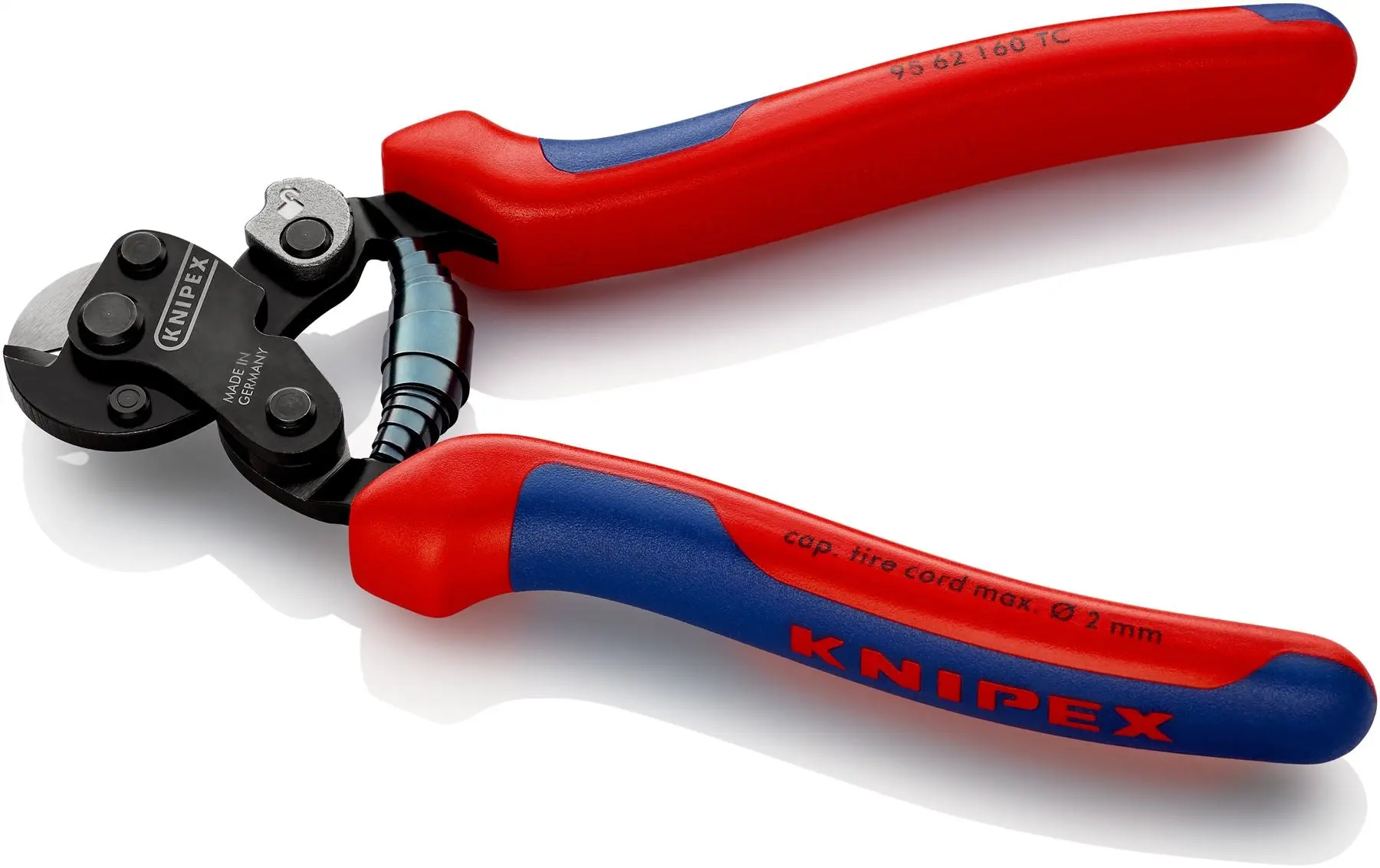 KNIPEX Wire Rope Cutter for Tyre Cord 160mm Multi Component Grips 95 62 160 TC - Image 2