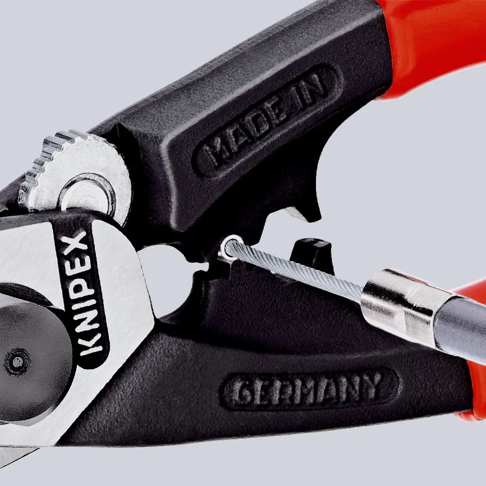 KNIPEX Wire Rope Cutter Forged 190mm Multi Component Grips 95 62 190 SB - Image 4