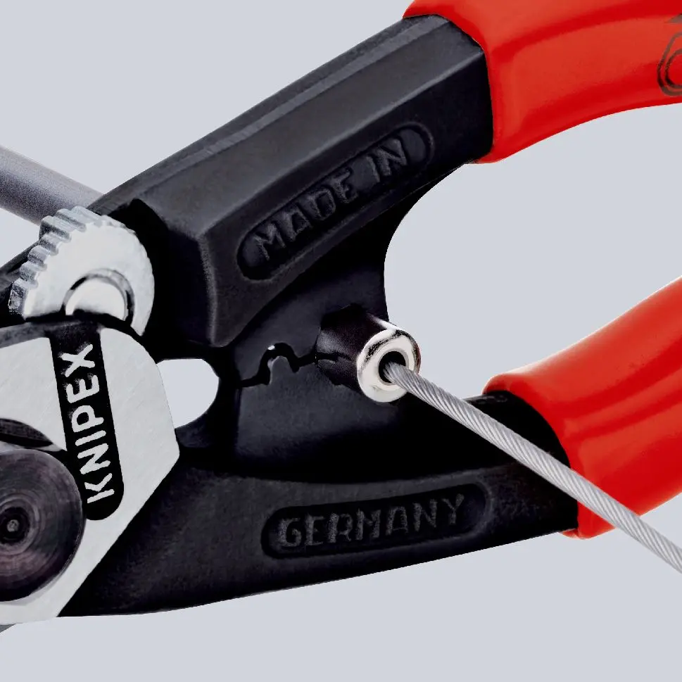 Knipex Wire Rope Cutters Forged Cutting Pliers Polished Head up to 7mm Capacity 190mm 95 61 190 - Image 8