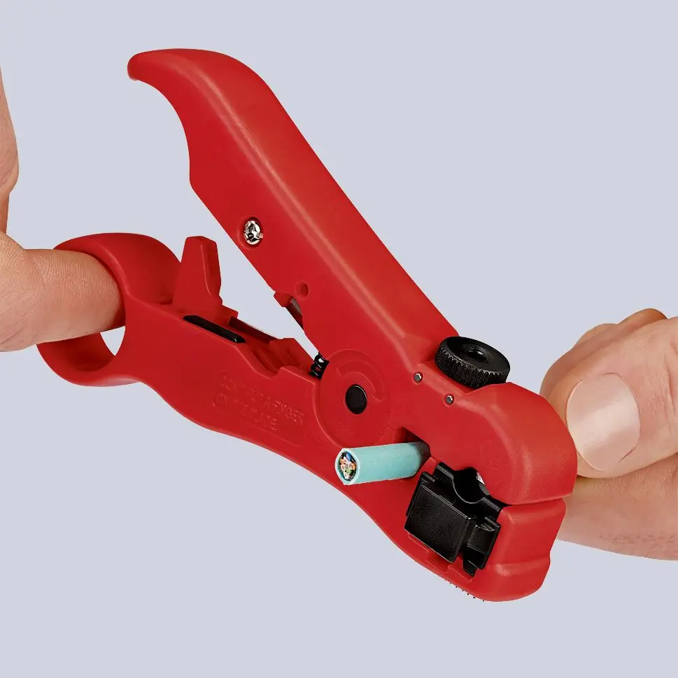 KNIPEX Wire Stripping Tool for Coax and Data Cable 125mm 16 60 06 SB - Image 3