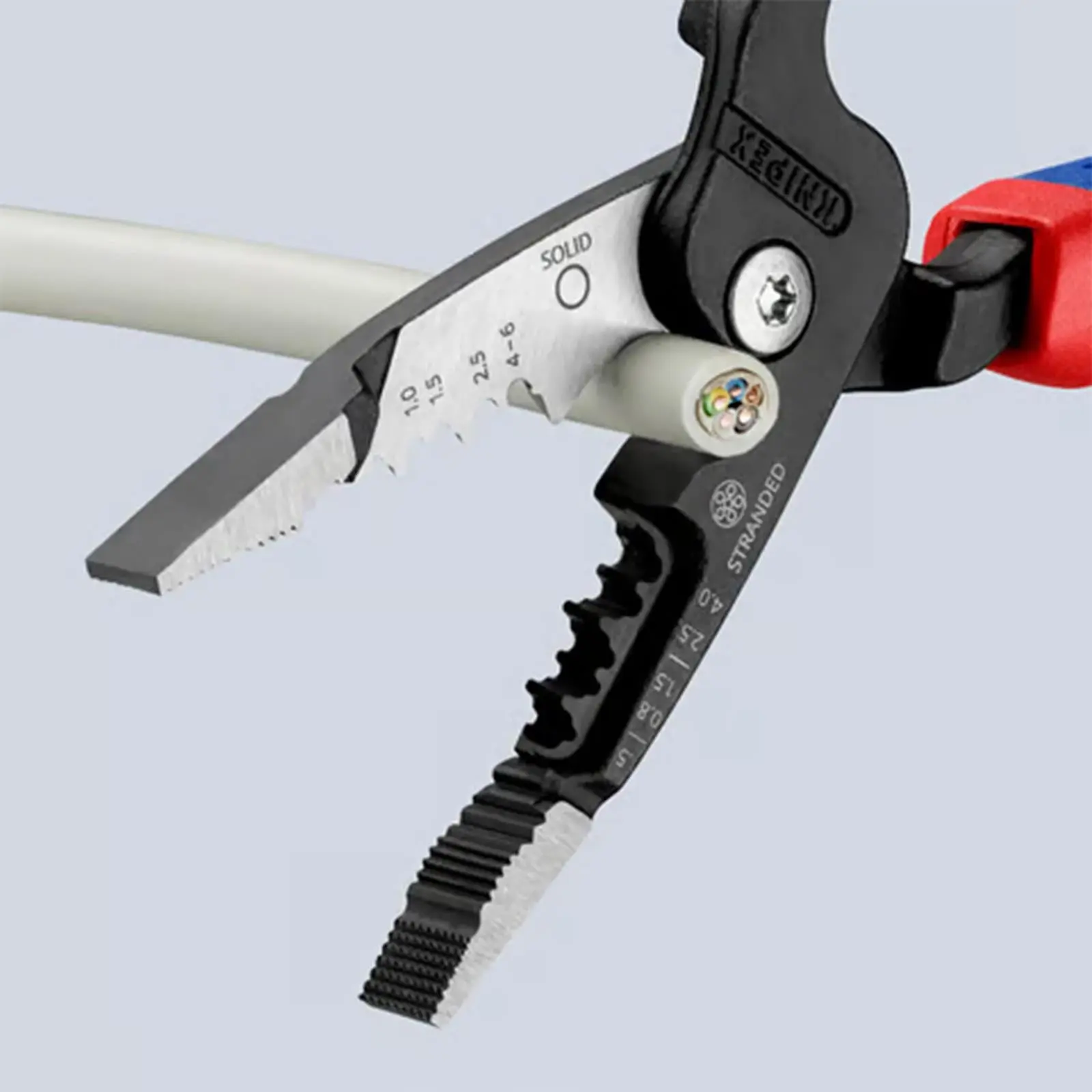 KNIPEX WireStripper Stripping Pliers 200mm Metric Version with Comfort Handles 13 72 200 ME - Image 3