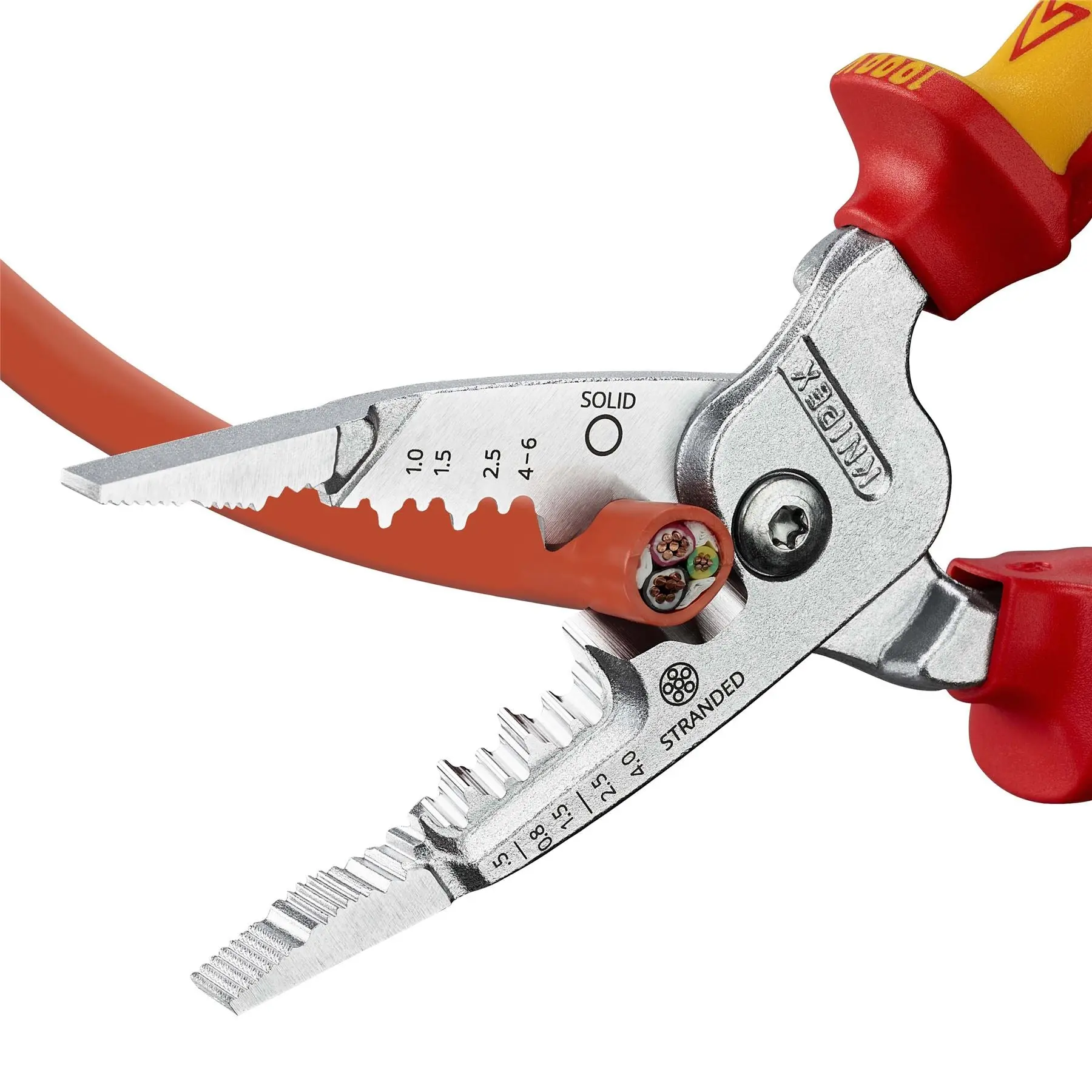 Knipex WireStripper Stripping Pliers 200mm Metric Version VDE 1000V Multi Component Grips 13 76 200 ME - Image 7