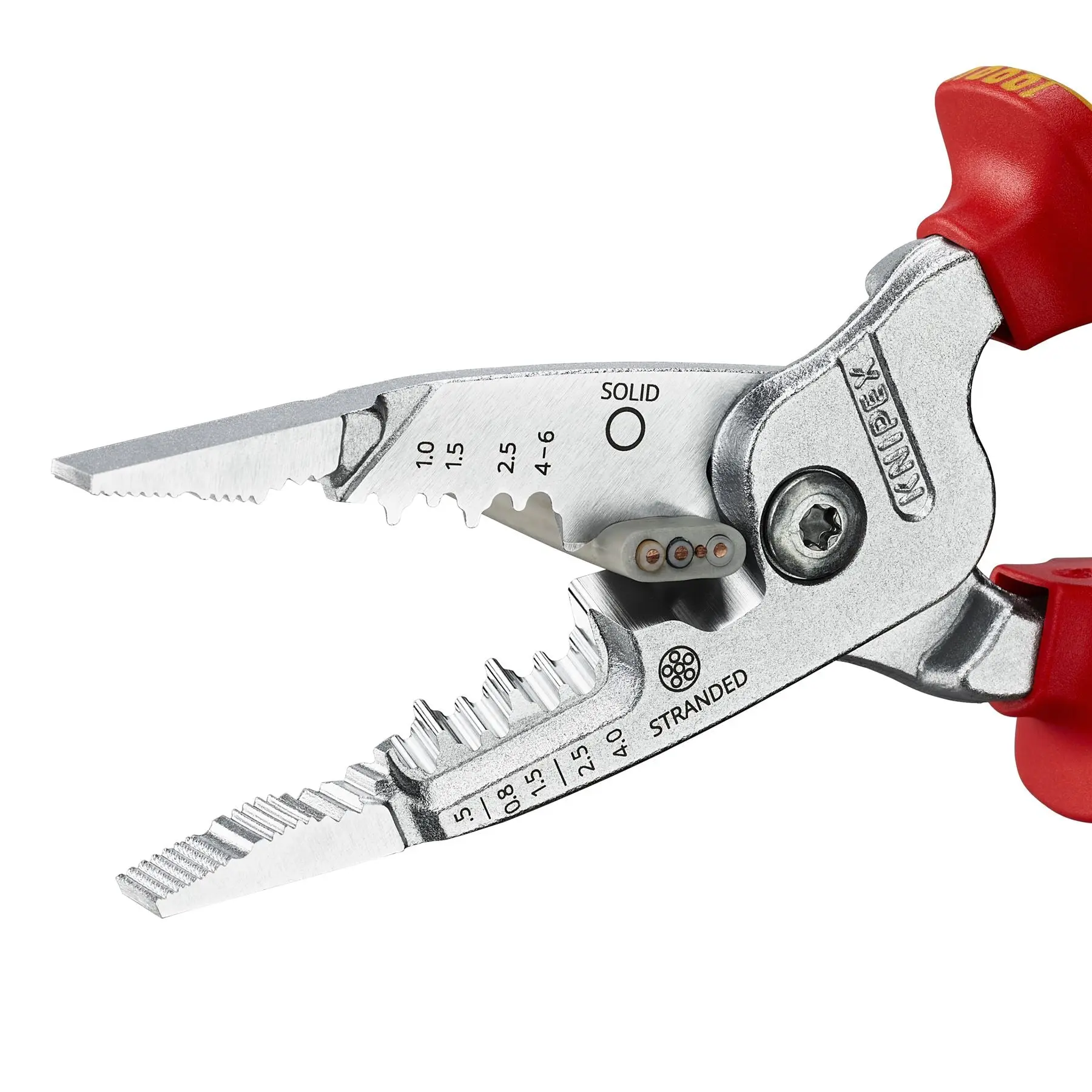 KNIPEX WireStripper Stripping Pliers 200mm Metric Version VDE 1000V Multi Component Grips 13 76 200 ME SB - Image 6