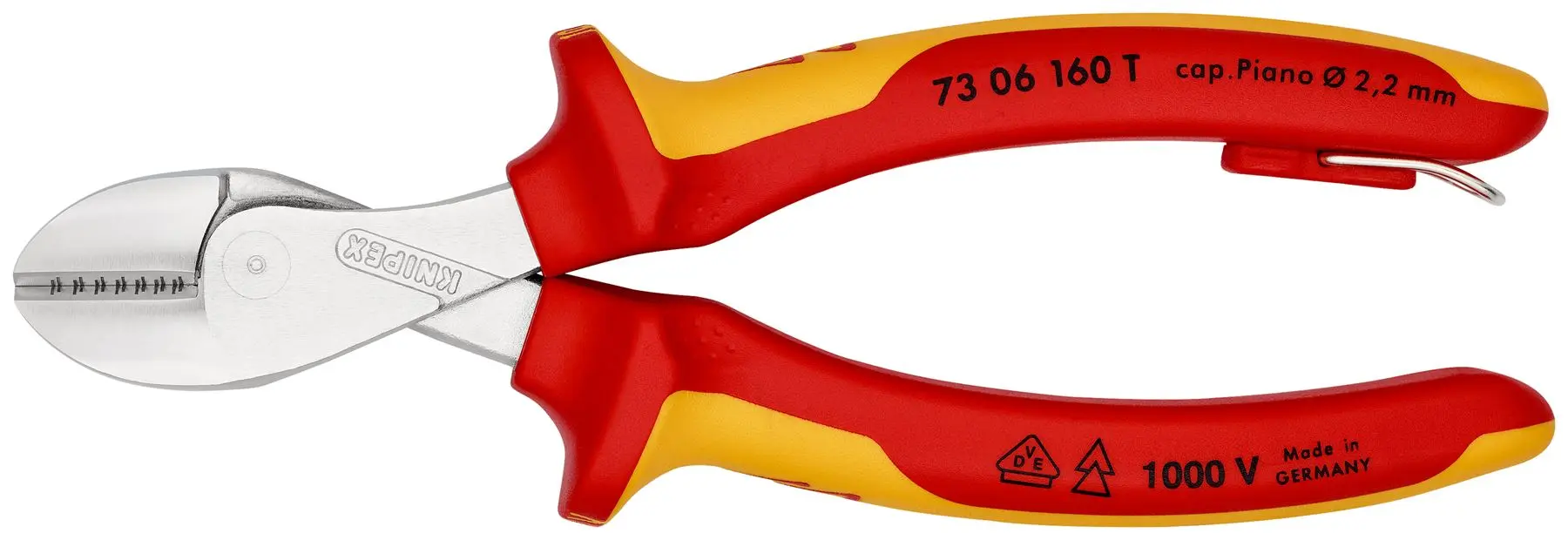 Knipex X-Cut Diagonal Side Cutting Pliers 160mm Tether Point VDE Tested 1000V Chrome Plated 73 06 160 T - Image 2