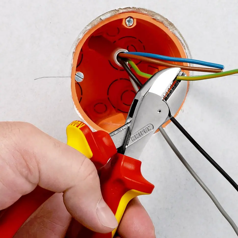 Knipex X-Cut Diagonal Side Cutting Pliers 160mm Tether Point VDE Tested 1000V Chrome Plated 73 06 160 T - Image 4