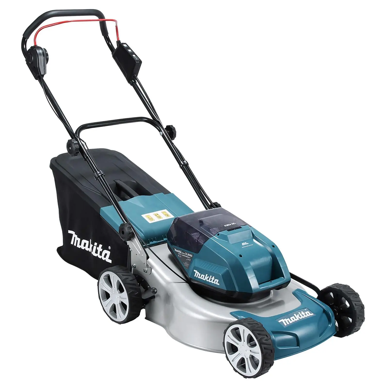 Makita 46cm Lawn Mower Kit Twin 18V LXT Li-ion Cordless Garden Grass Outdoor 4 x 5Ah Battery and Dual Rapid Charger DLM460PT4 - Image 6