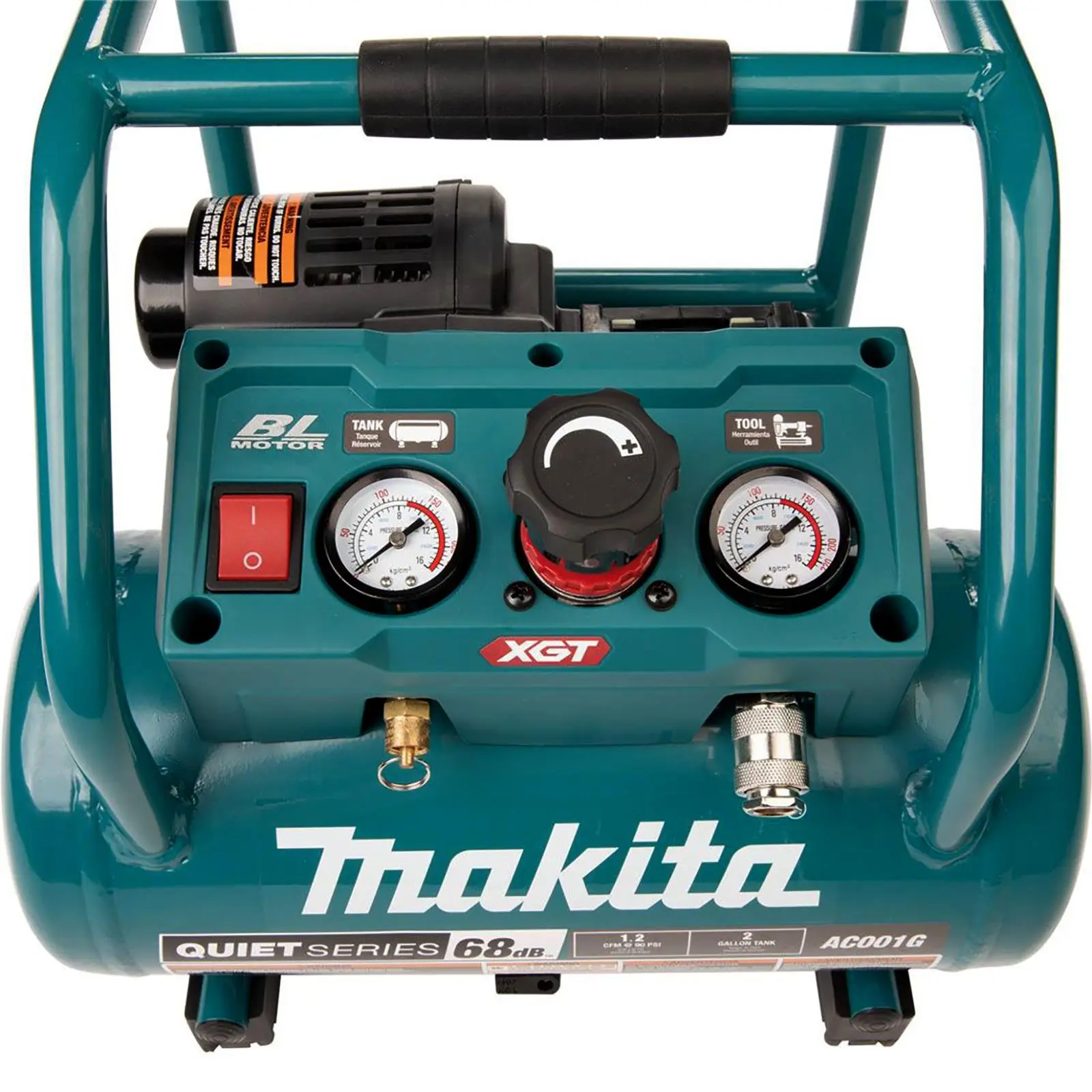 Makita Air Compressor XGT 40V Max Brushless Cordless 2 x 5Ah Batteries Rapid Charger AC001GT201 - Image 5
