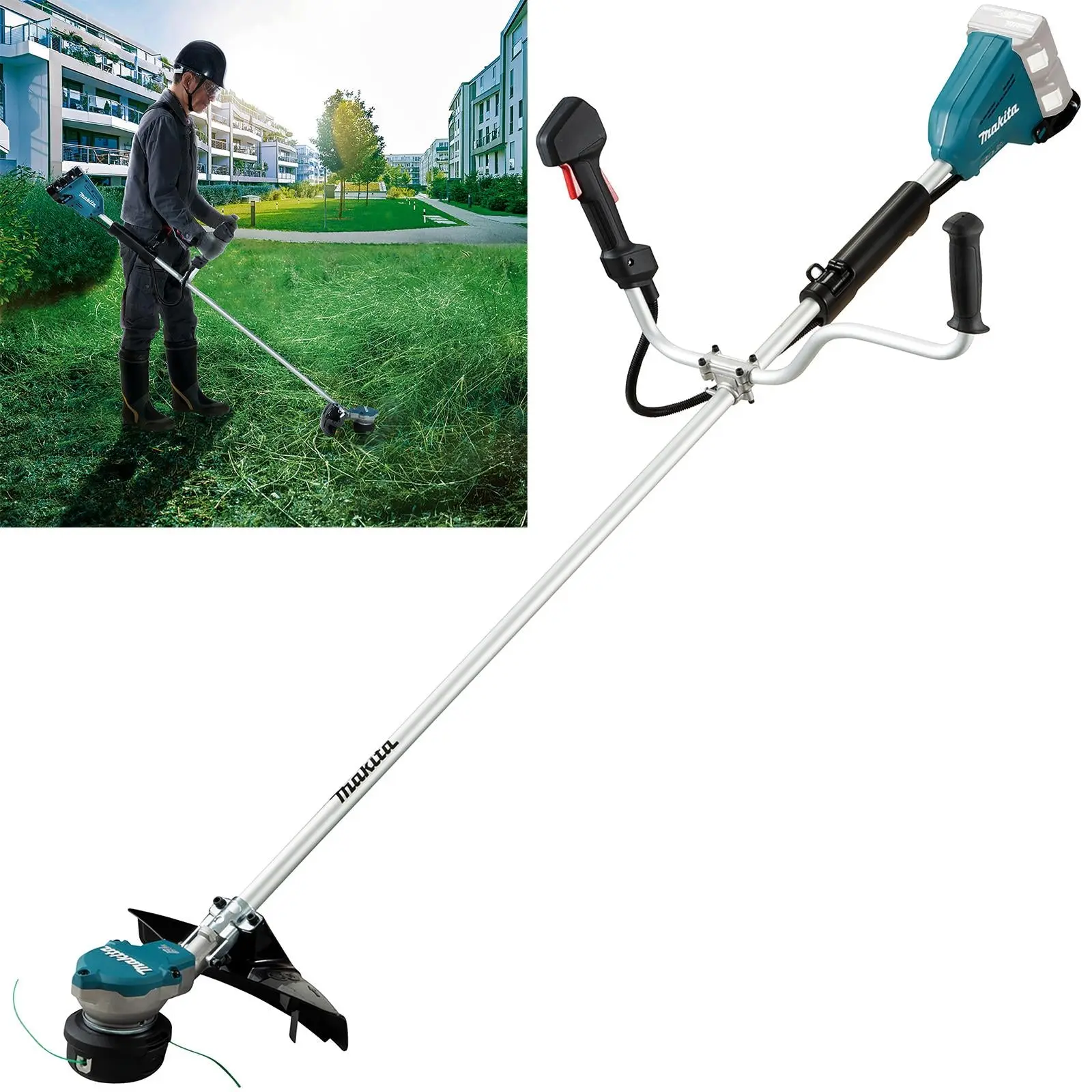 Makita Brush Cutter 2 x 18V LXT Brushless Cordless Garden Lawn Strimming Bare Unit Body Only DUR368AZ