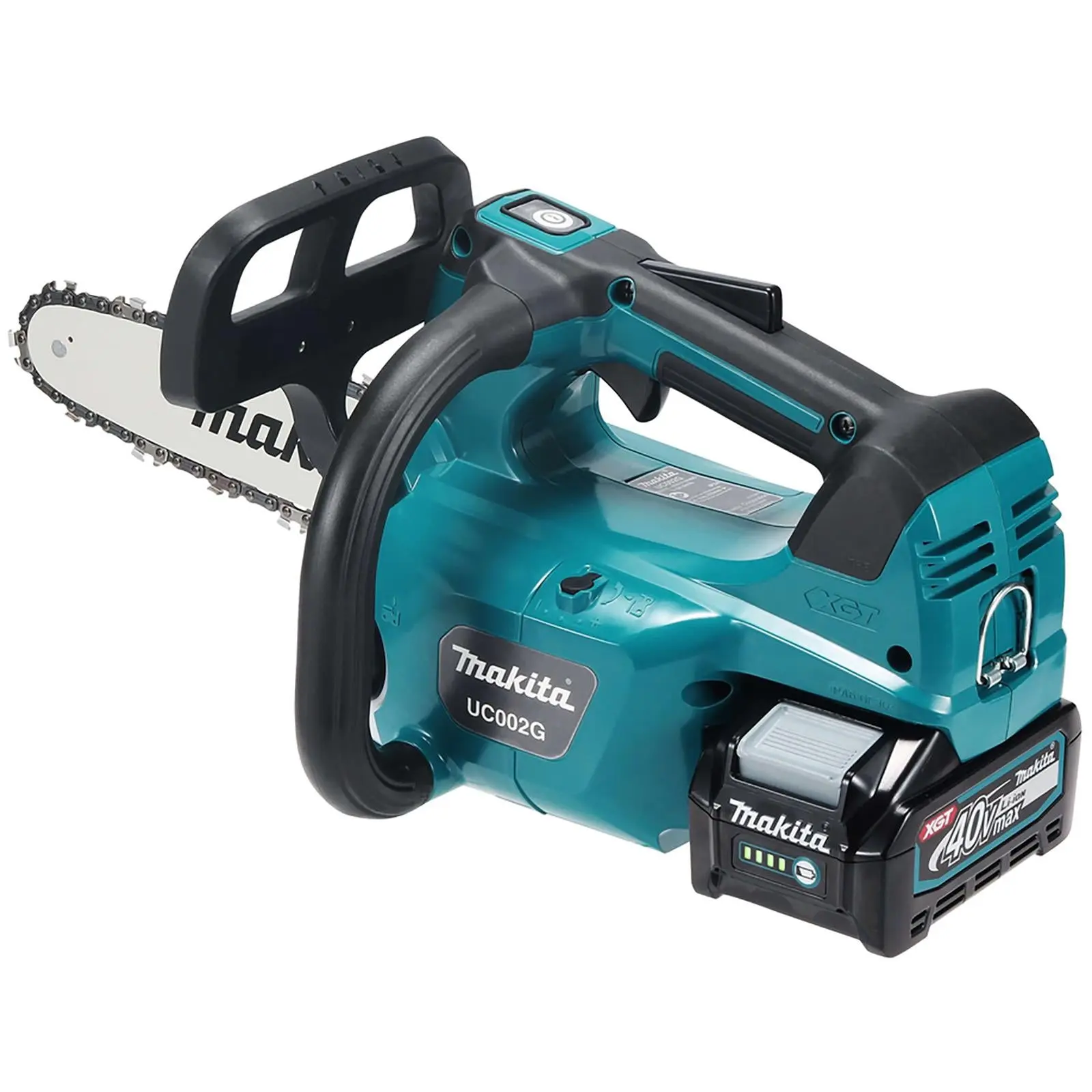 Makita Chainsaw Kit 25cm 10" 40V XGT Brushless Cordless Top Handle 2 x 2.5Ah Battery and Rapid Charger Garden Tree Cutting Pruning UC002GD202 - Image 5