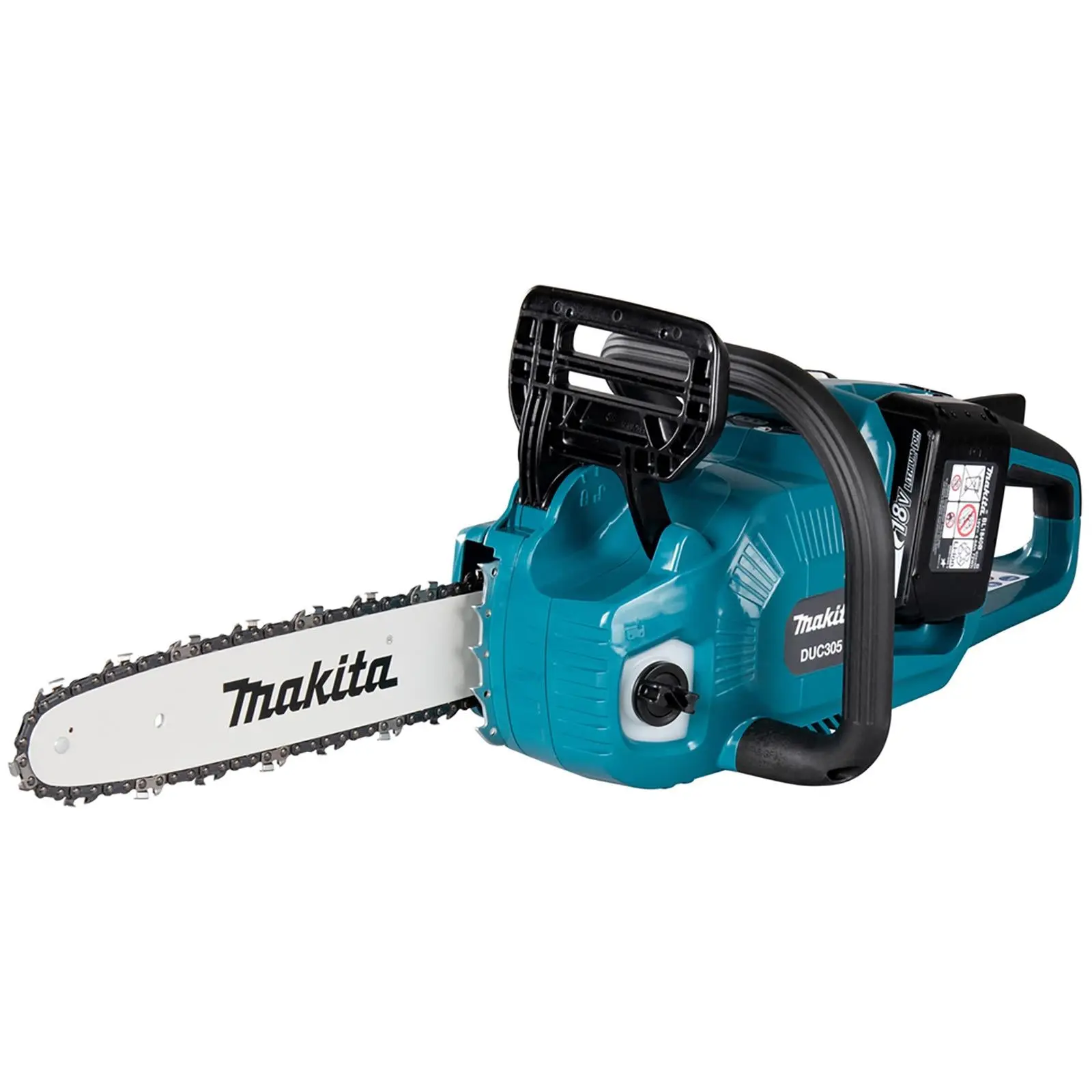 Makita Chainsaw Kit 30cm 12" 18V x 2 LXT Brushless Cordless 2 x 5Ah Battery and Dual Rapid Charger Garden Tree Cutting Pruning DUC305PT2 - Image 4