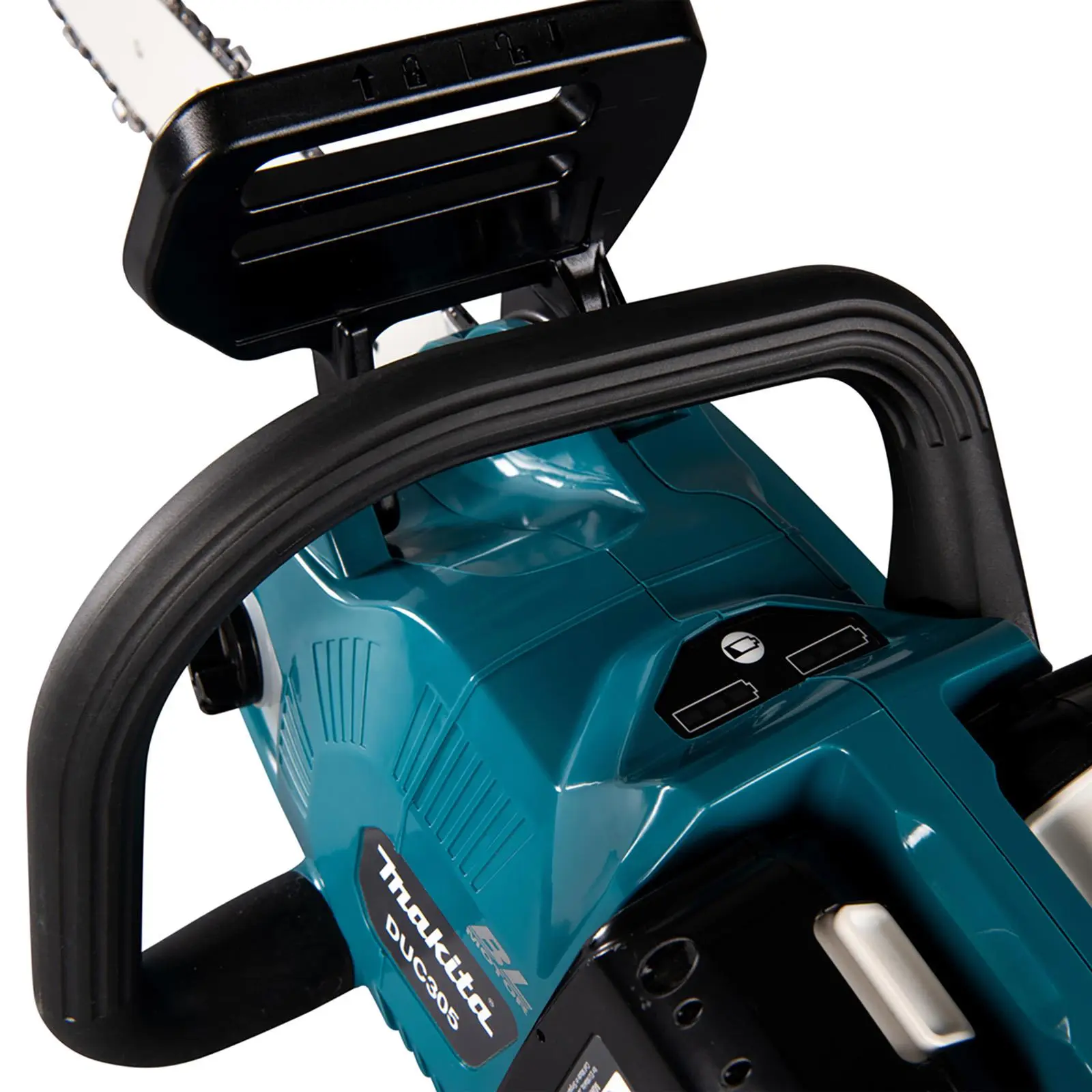 Makita Chainsaw Kit 30cm 12" 18V x 2 LXT Brushless Cordless 2 x 5Ah Battery and Dual Rapid Charger Garden Tree Cutting Pruning DUC305PT2 - Image 8