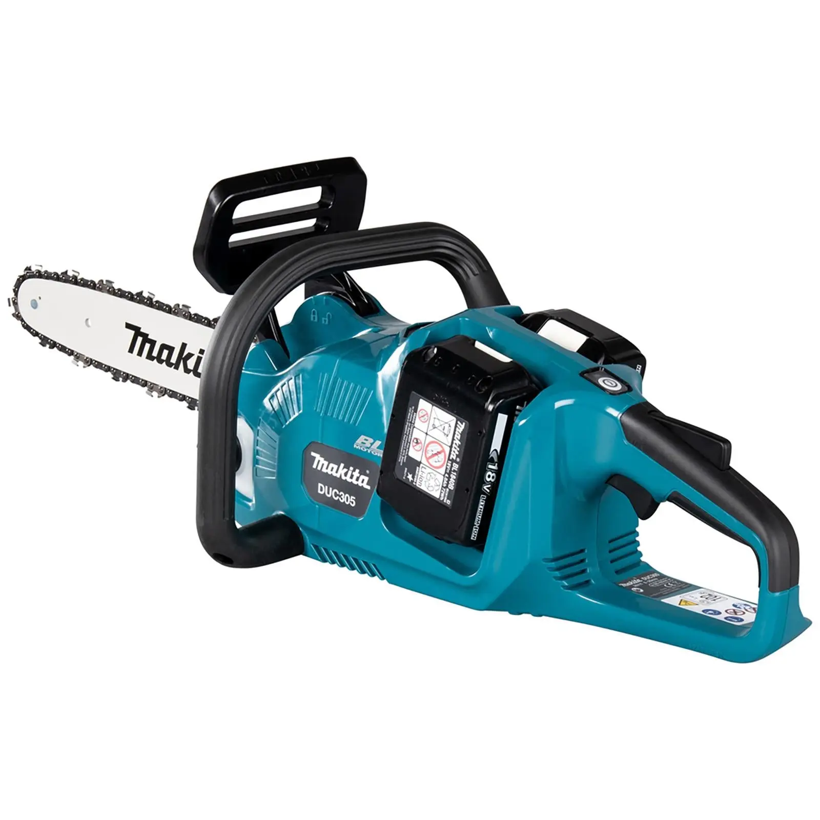 Makita Chainsaw Kit 30cm 12" 18V x 2 LXT Brushless Cordless 2 x 6Ah Battery and Dual Rapid Charger Garden Tree Cutting Pruning DUC305PG2 - Image 6