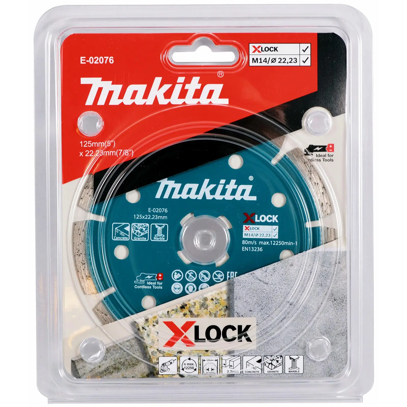 Makita Diamond Cutting Disc Wheel 125mm X-LOCK for Concrete Granite Marble E-02076 - Image 3