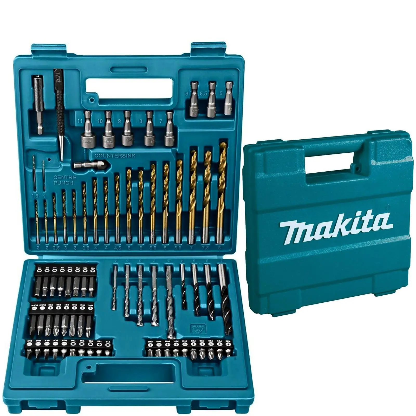 Makita Drill Bit and Screwdriver Bit Set in Case 75 Pieces B-49373