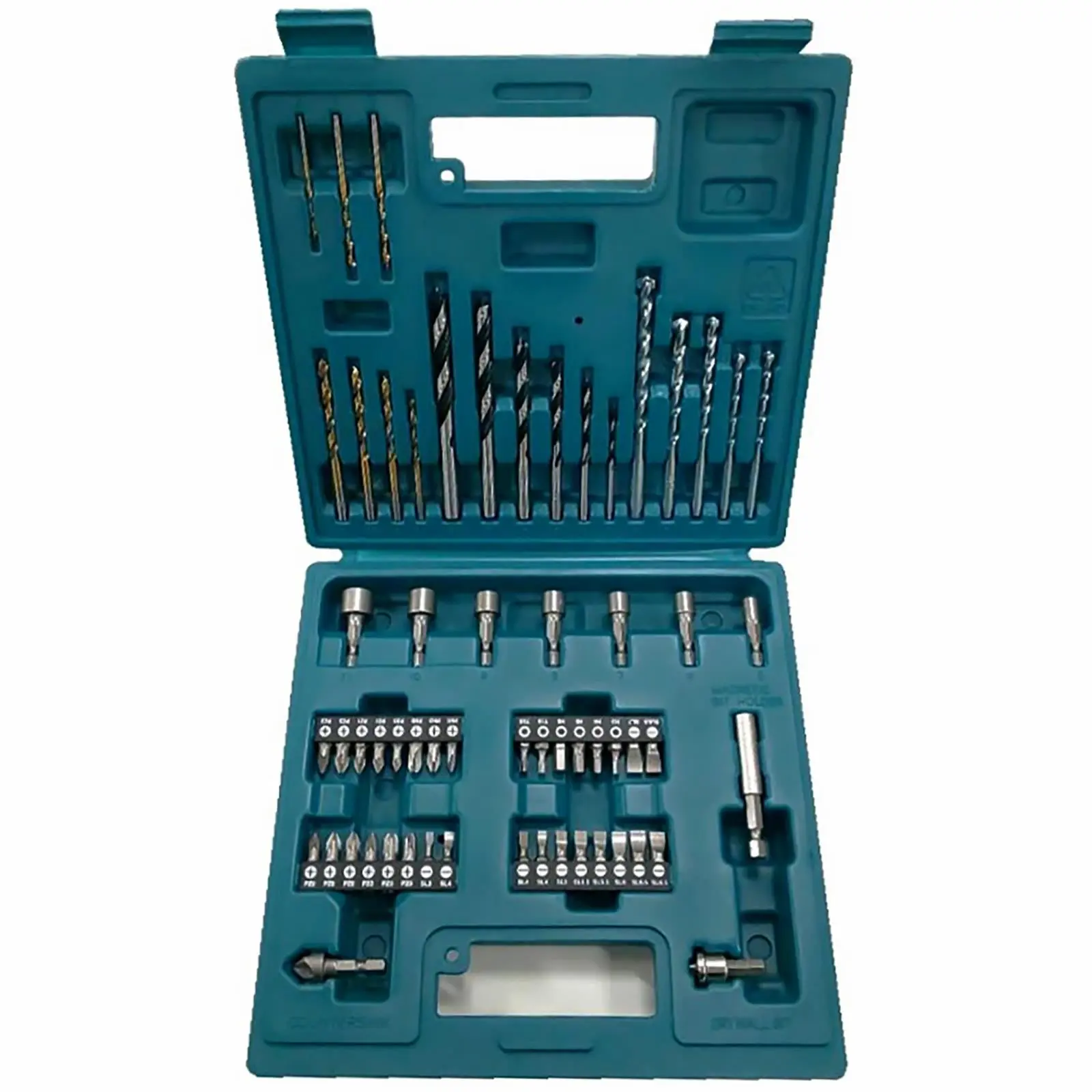 Makita Drill Screwdriver Bit Set Carry Case Wood Masonry Metal HSS 60pc - Image 2