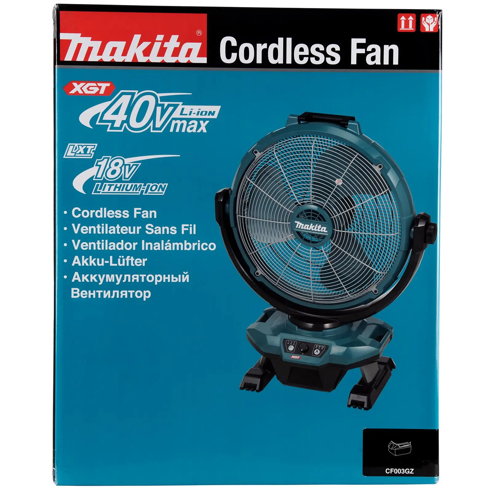 Makita Fan 450mm Portable Cordless 40V XGT 18V LXT AC Oscillating CF003GZ Body Only - Image 5