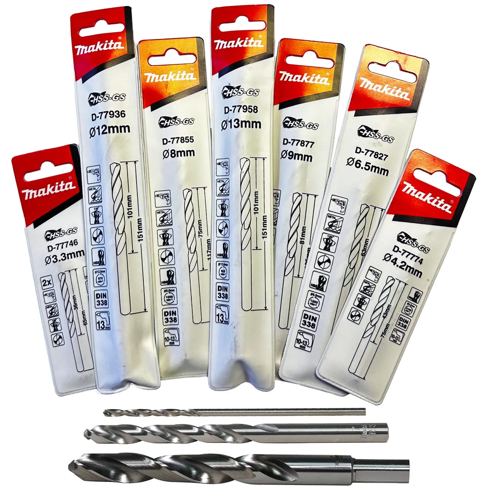 Makita HSS-GS Metal Drill Bit 135° Split Point 1.0-16.0mm Choose Size - Image 32