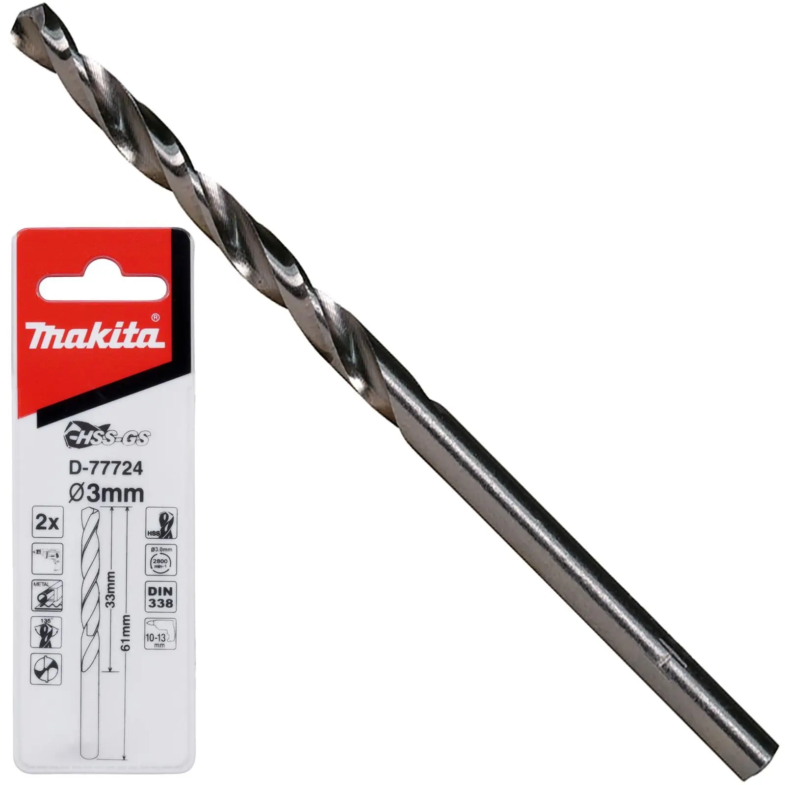 Makita HSS-GS Metal Drill Bit 135° Split Point 1.0-16.0mm Choose Size - Image 4