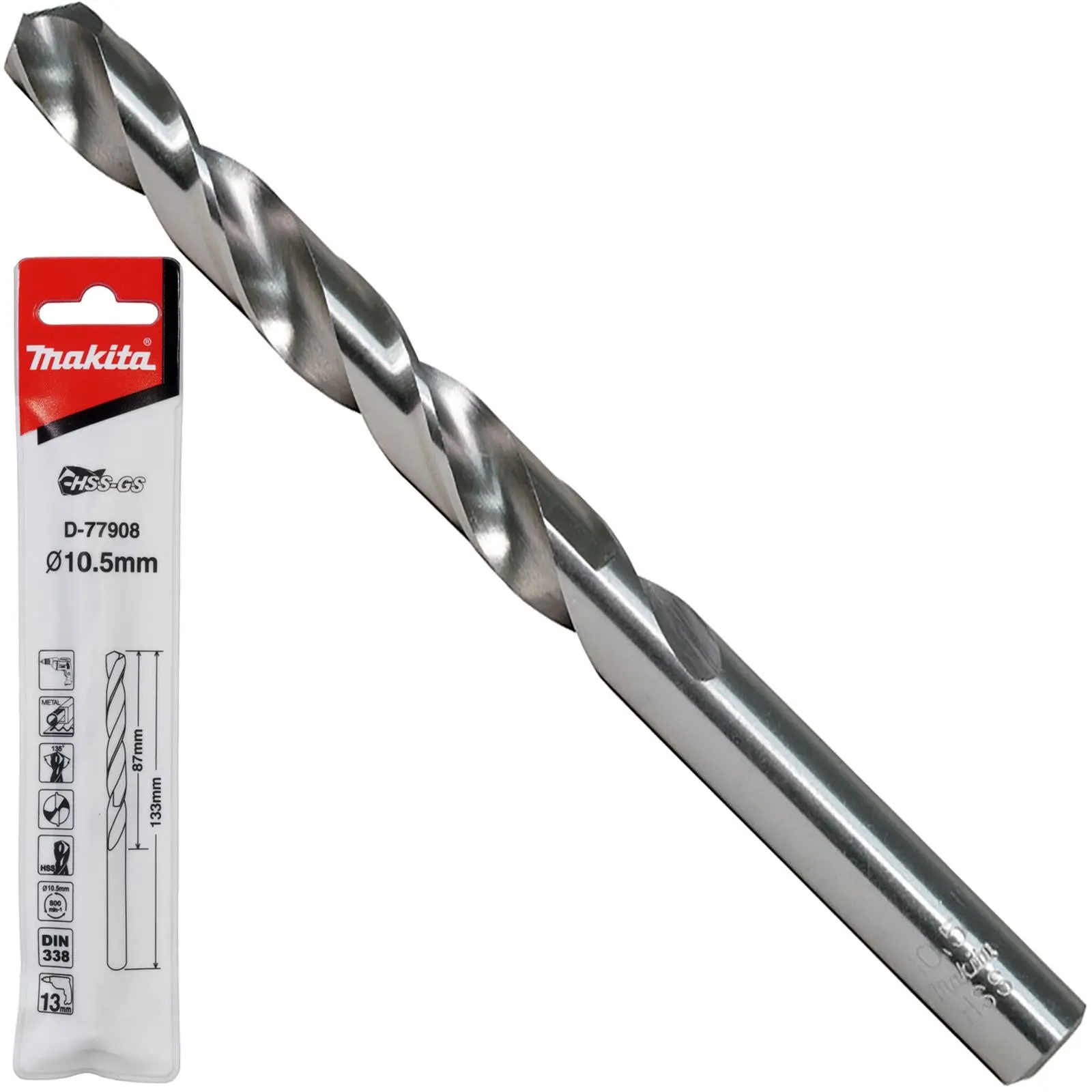 Makita HSS-GS Metal Drill Bit 135° Split Point 1.0-16.0mm Choose Size - Image 6
