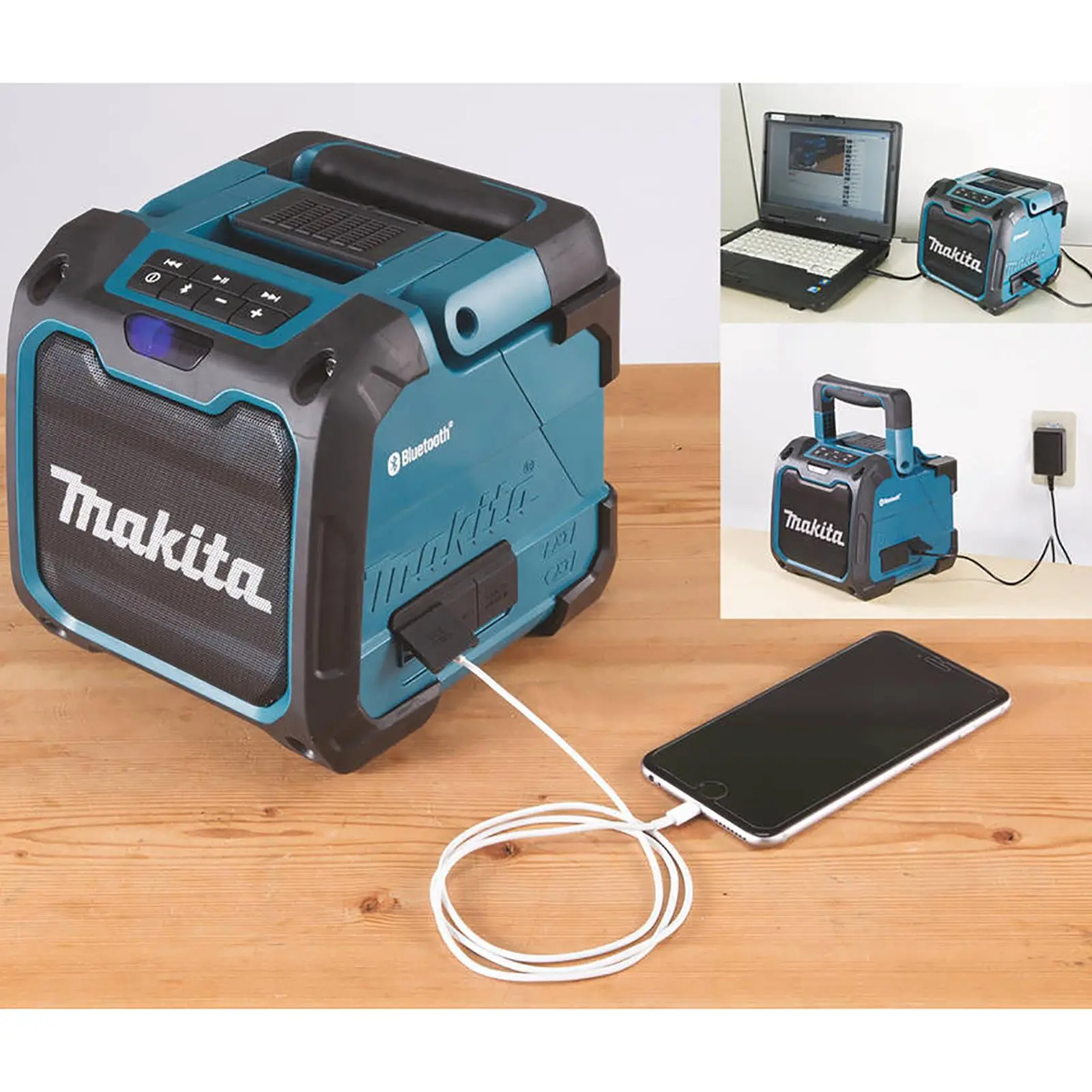 Makita Job Site Bluetooth Speaker Cordless 18V CXT LXT Battery Body Only DMR200 - Image 3
