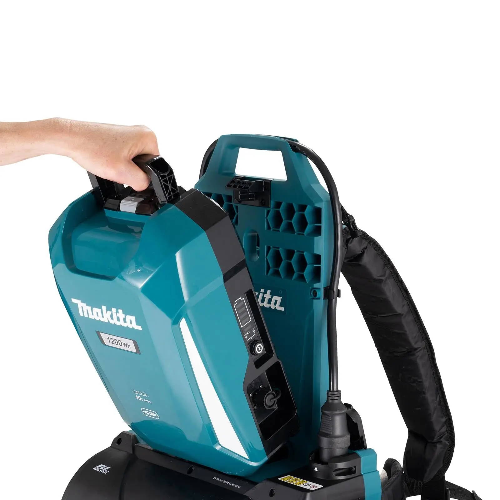 Makita Leaf Blower Backpack and PDC1200 Power Pack 18V 40V LXT XGT Compatible Brushless Cordless 22N Garden Grass Clippings UB002CX3 - Image 10