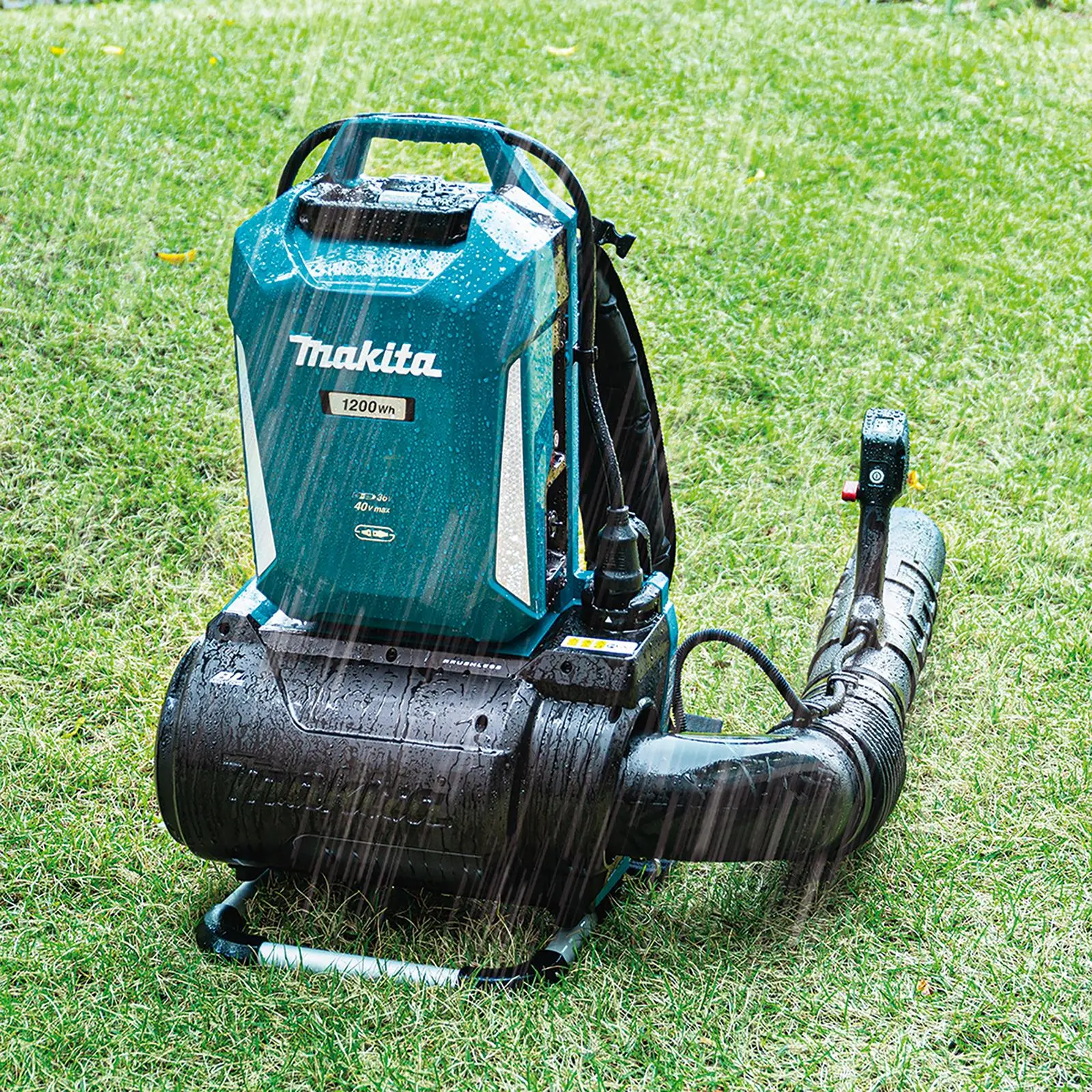 Makita Leaf Blower Backpack and PDC1200 Power Pack 18V 40V LXT XGT Compatible Brushless Cordless 22N Garden Grass Clippings UB002CX3 - Image 2