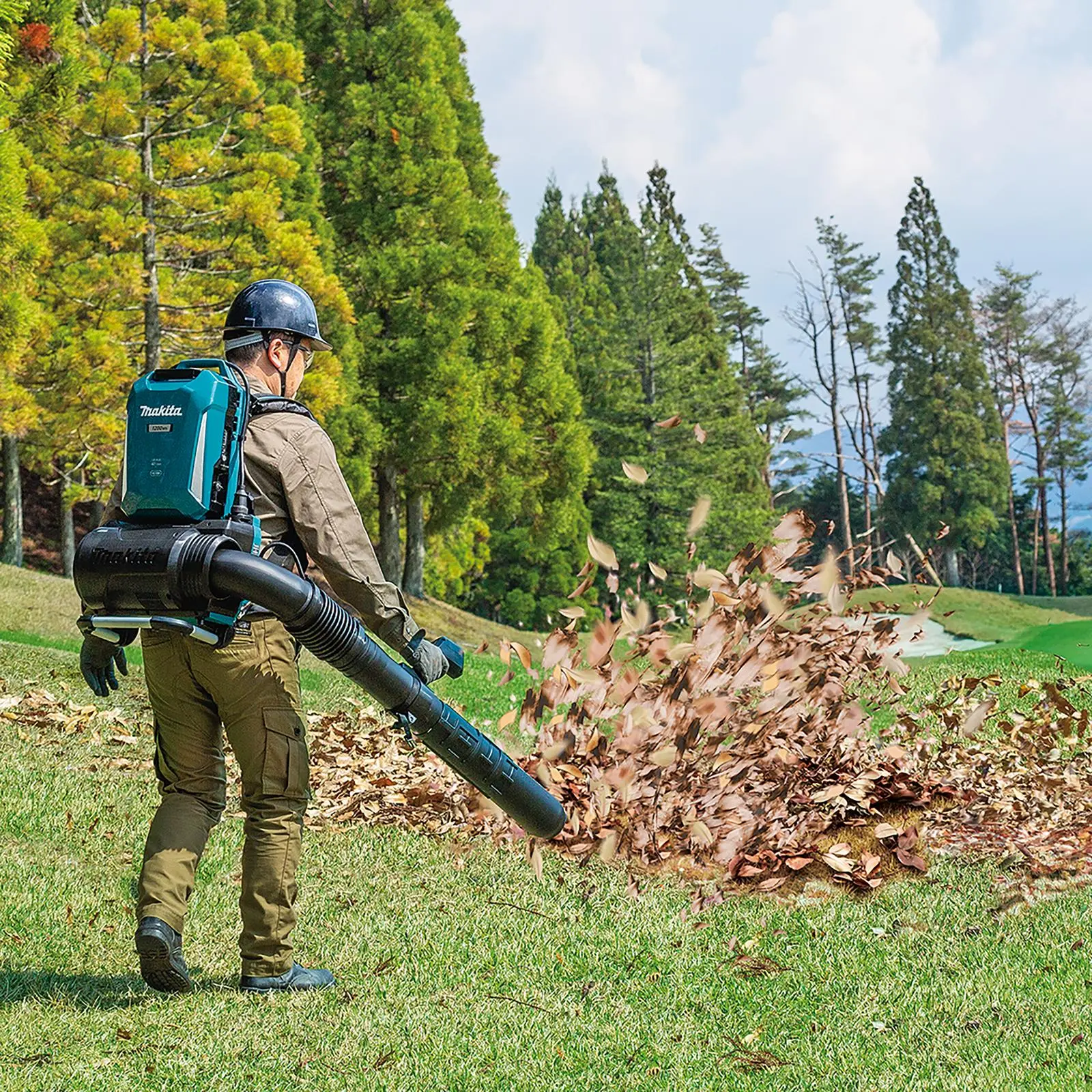 Makita Leaf Blower Backpack and PDC1200 Power Pack 18V 40V LXT XGT Compatible Brushless Cordless 22N Garden Grass Clippings UB002CX3 - Image 4