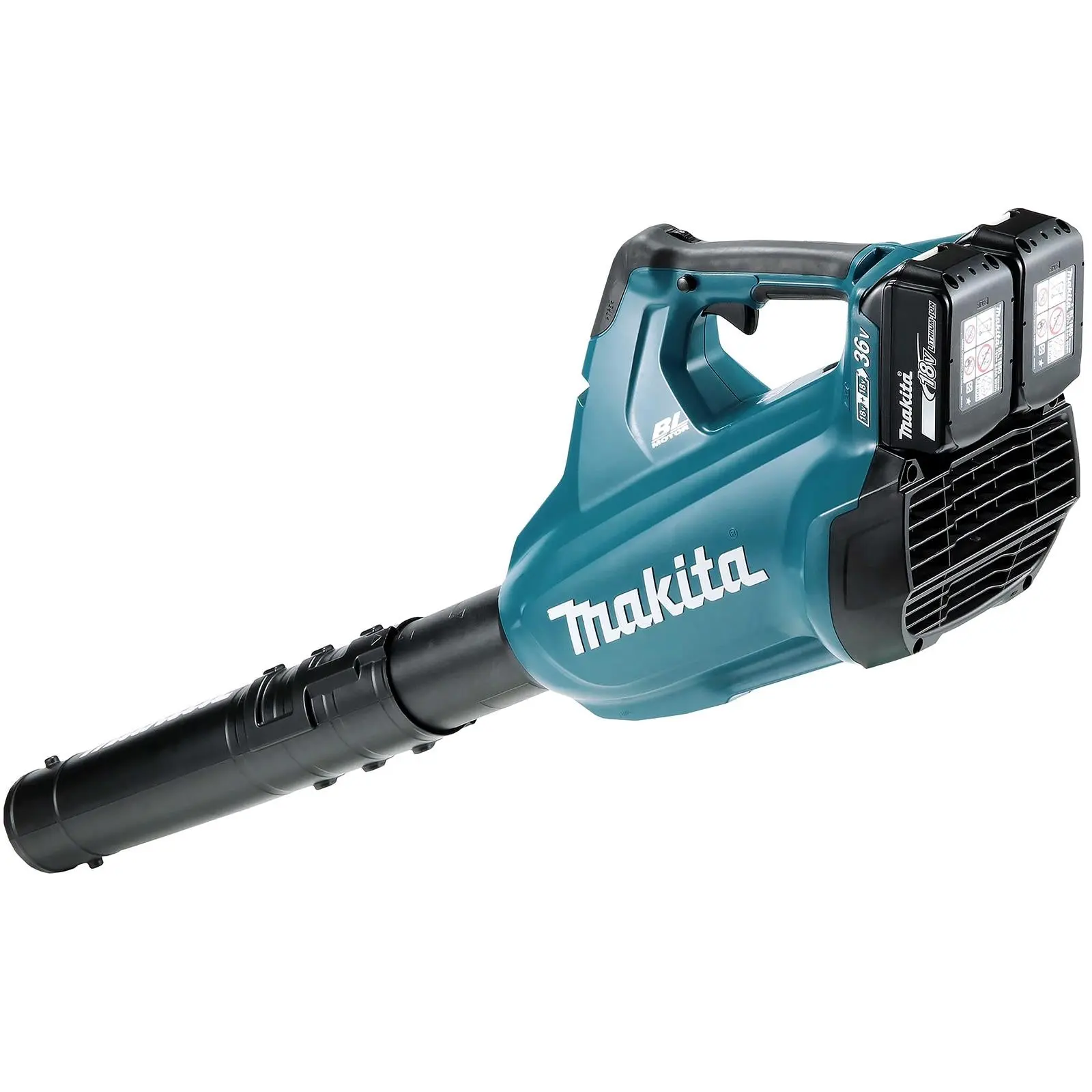 Makita Leaf Blower Kit 18V x 2 LXT Brushless Cordless 2 x 5Ah Battery and Dual Rapid Charger 14.4N Garden Grass Clippings Construction DUB362PT2 - Image 6