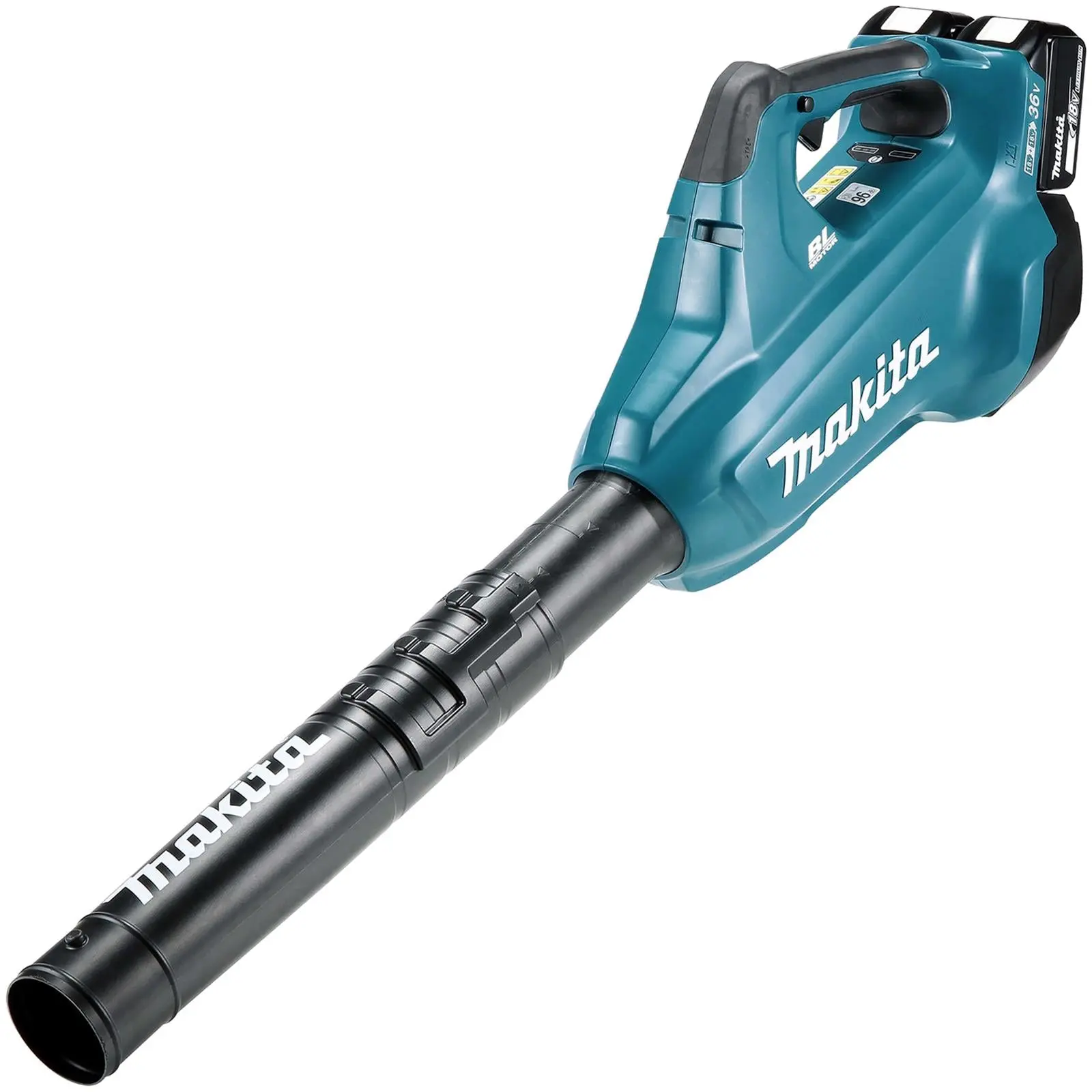 Makita Leaf Blower Kit 18V x 2 LXT Brushless Cordless 2 x 6Ah Battery and Dual Rapid Charger 14.4N Garden Grass Clippings Construction DUB362PG2 - Image 4