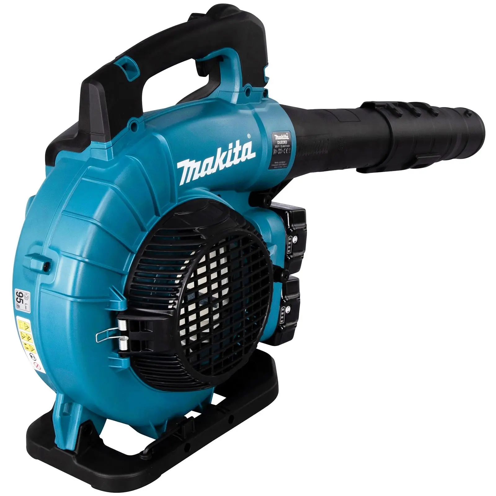 Makita Leaf Blower Vacuum Kit 18V x 2 LXT Brushless Cordless 2 x 5Ah Battery and Dual Rapid Charger 14.4N Garden Grass Clippings Construction DUB363PT2V - Image 7
