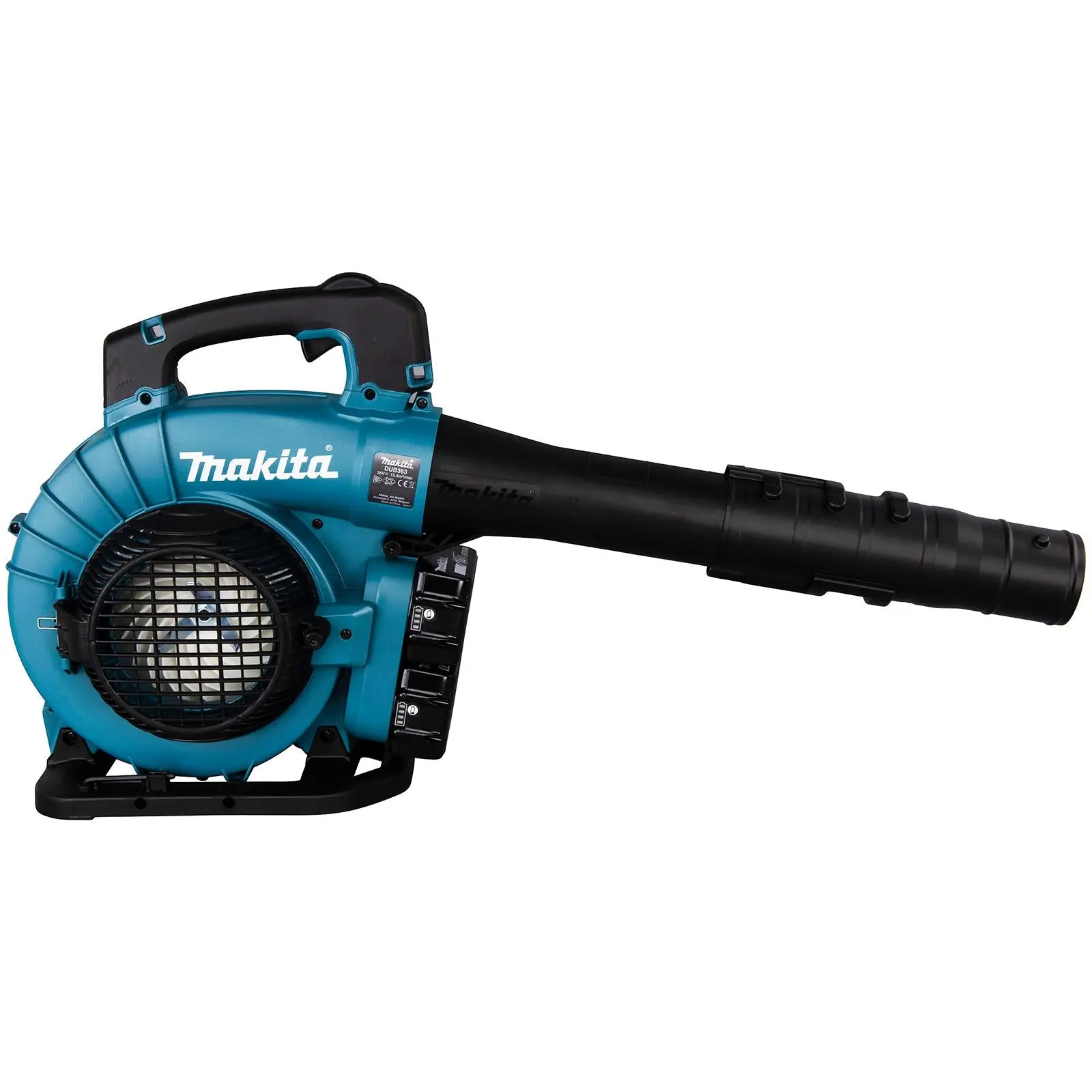 Makita Leaf Blower Vacuum Kit 18V x 2 LXT Brushless Cordless 2 x 5Ah Battery and Dual Rapid Charger 14.4N Garden Grass Clippings Construction DUB363PT2V - Image 8