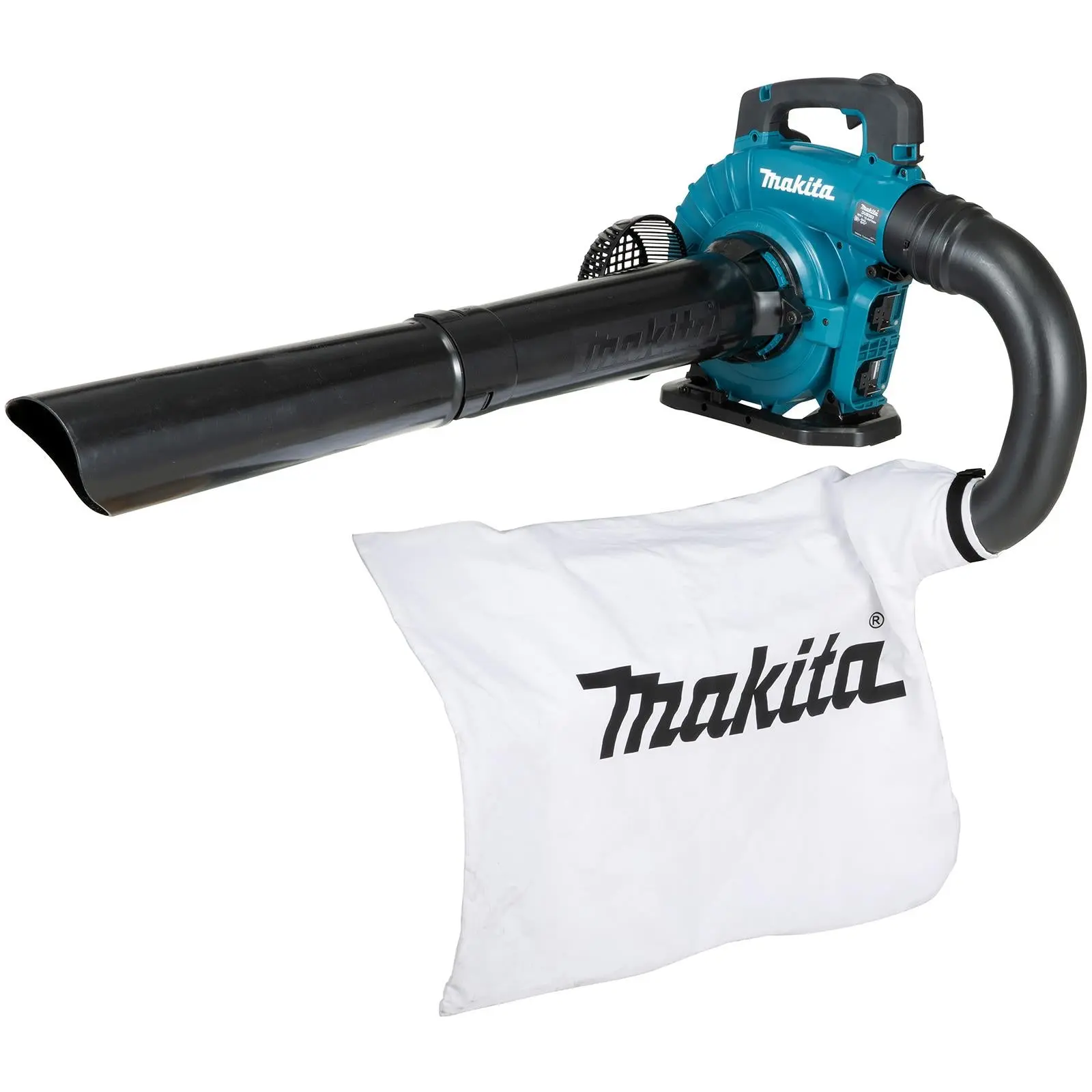 Makita Leaf Blower Vacuum Kit 18V x 2 LXT Brushless Cordless 2 x 6Ah Battery and Dual Rapid Charger 14.4N Garden Grass Clippings Construction DUB363PG2V - Image 2