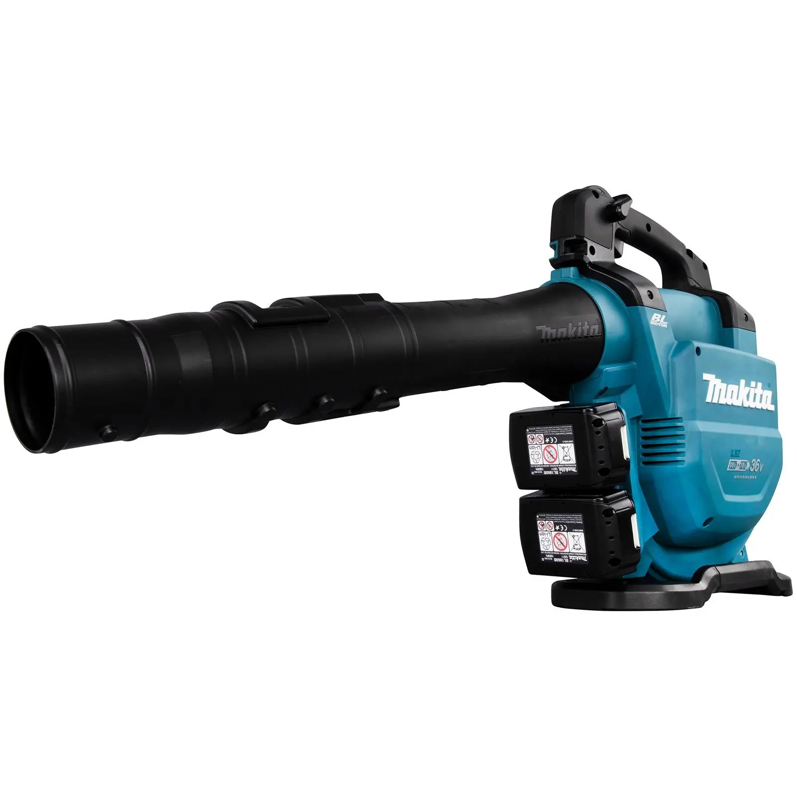 Makita Leaf Blower Vacuum Kit 18V x 2 LXT Brushless Cordless 2 x 6Ah Battery and Dual Rapid Charger 14.4N Garden Grass Clippings Construction DUB363PG2V - Image 6