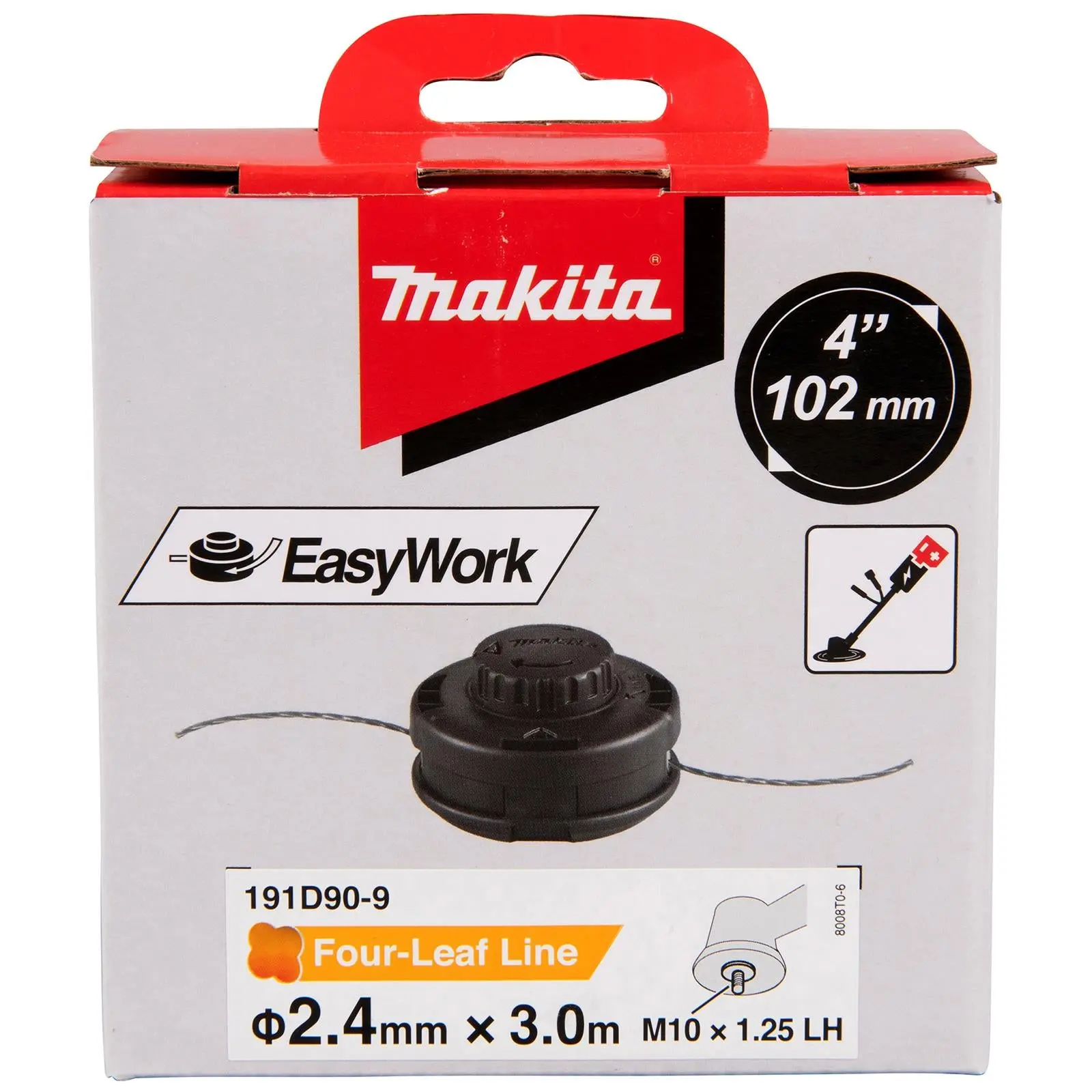 Makita Line Trimmer Head Bump and Feed Tap and Go Strimmer 2.4mm x 3.0m M10 x 1.25 LH - Image 4