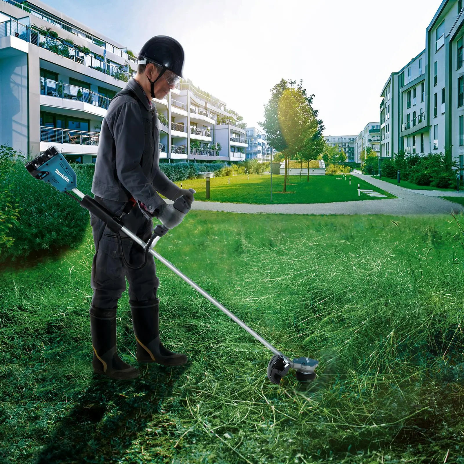 Makita Line Trimmer Strimmer Kit 2 x 18V LXT Brushless Cordless Garden Lawn Strimming 2 x 5Ah Battery and Dual Rapid Charger DUR368LPT2 - Image 3