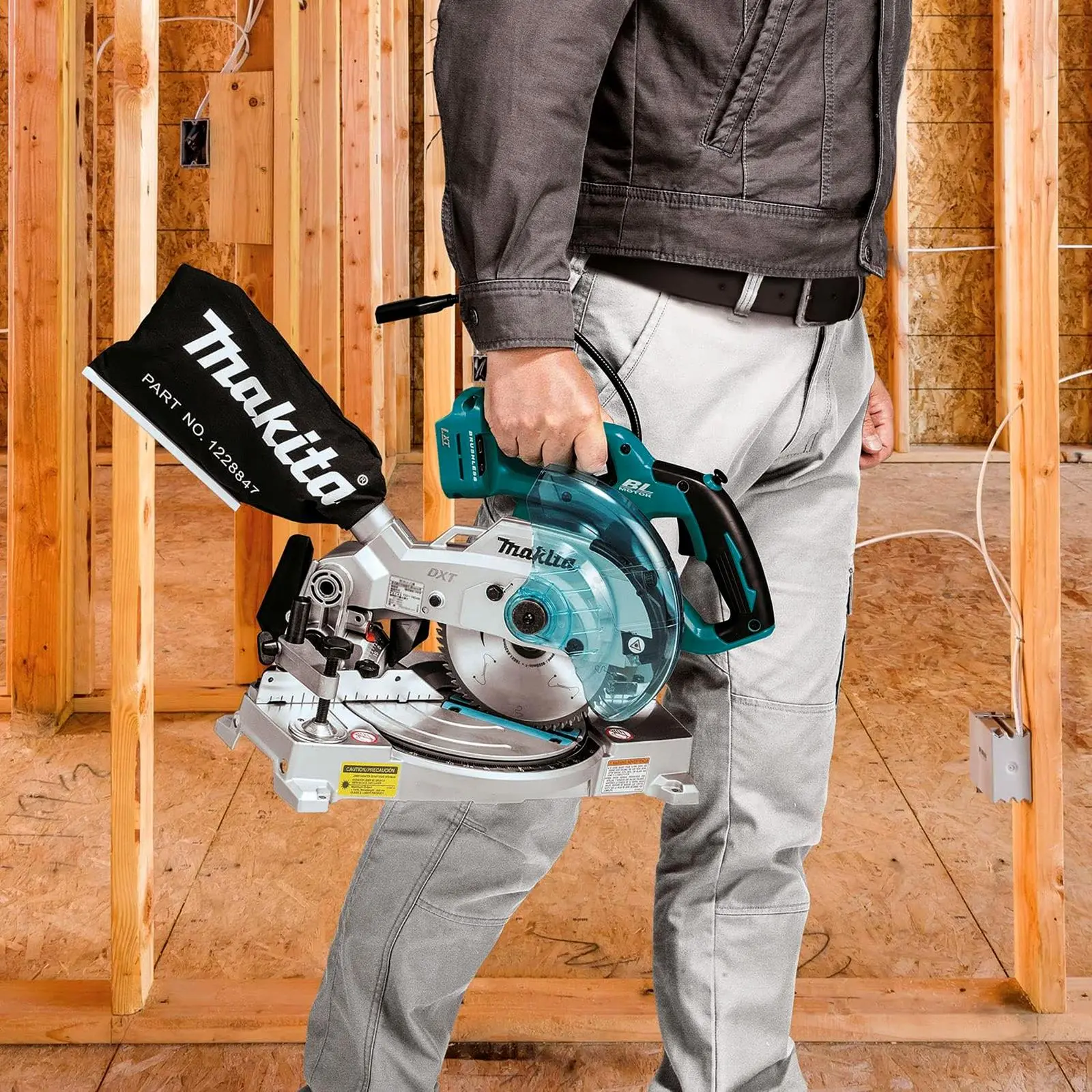Makita Mitre Saw 165mm 18V LXT Li-ion Brushless Cordless DLS600Z Body Only - Image 5
