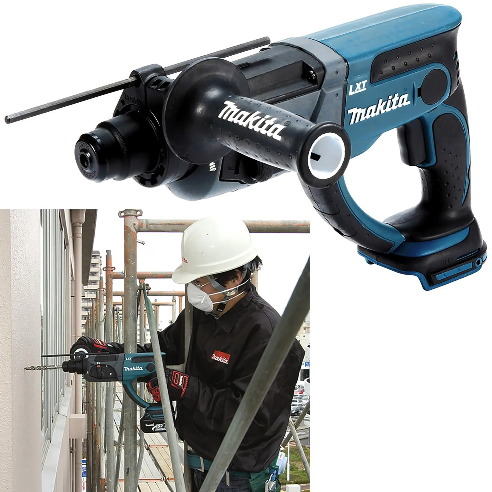 Makita Rotary Hammer Drill SDS Plus 18V LXT Cordless 20mm Capacity Concrete DHR202Z Body Only