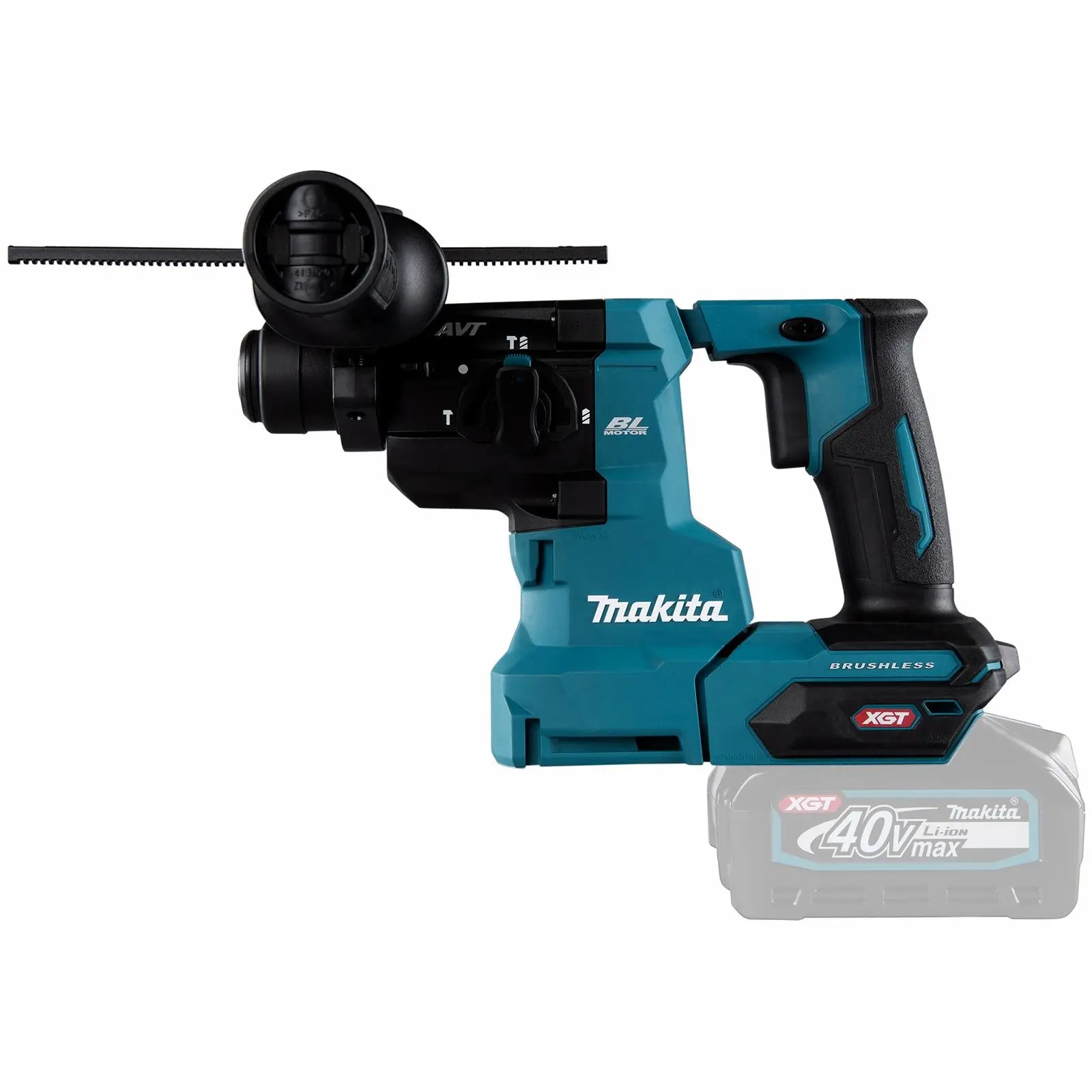 Makita Rotary Hammer Drill SDS Plus 40V XGT Brushless Cordless in Makpac Case HR010GZ01 Body Only - Image 3