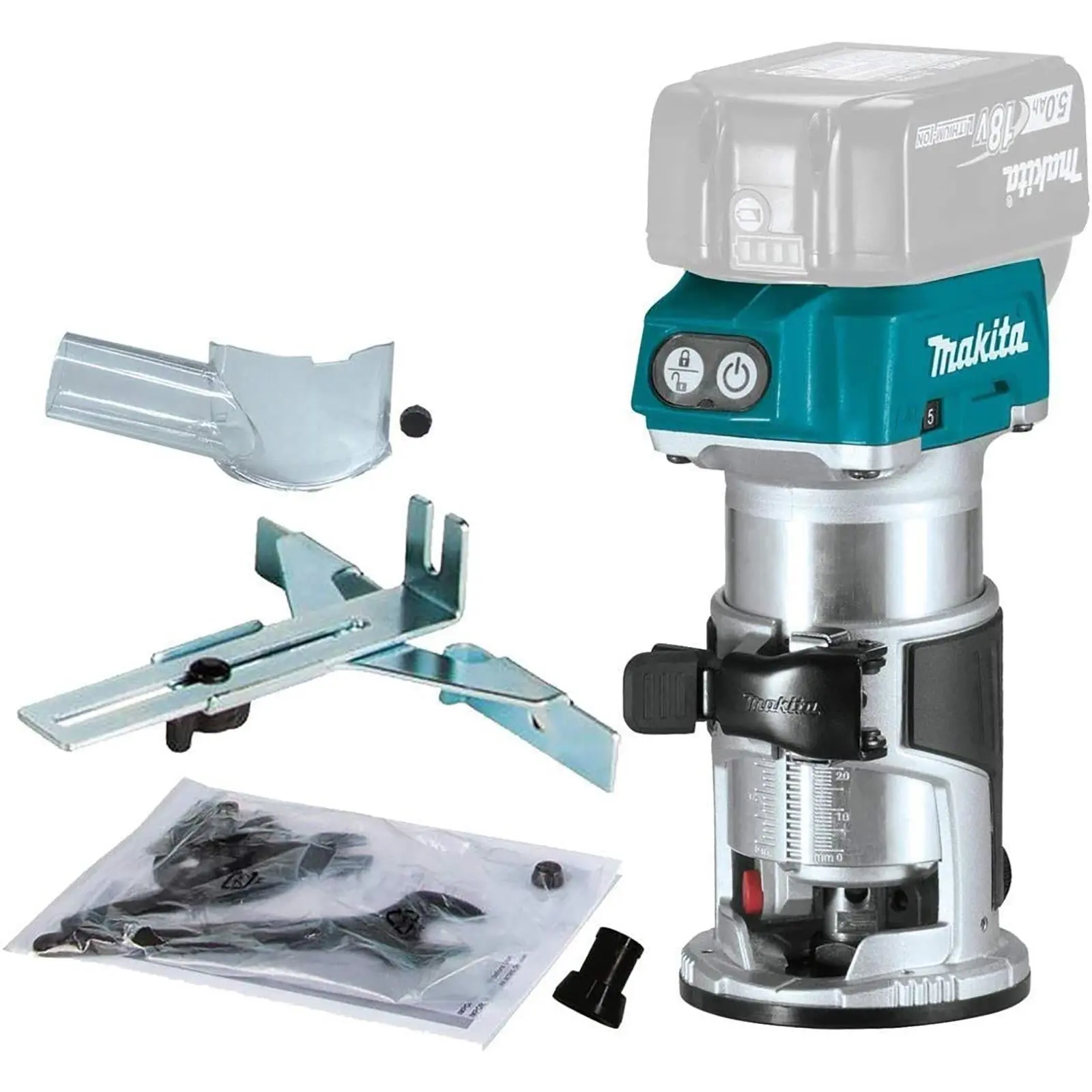 Makita Router Trimmer Brushless 18V LXT Li-ion Cordless DRT50Z Body Only - Image 2